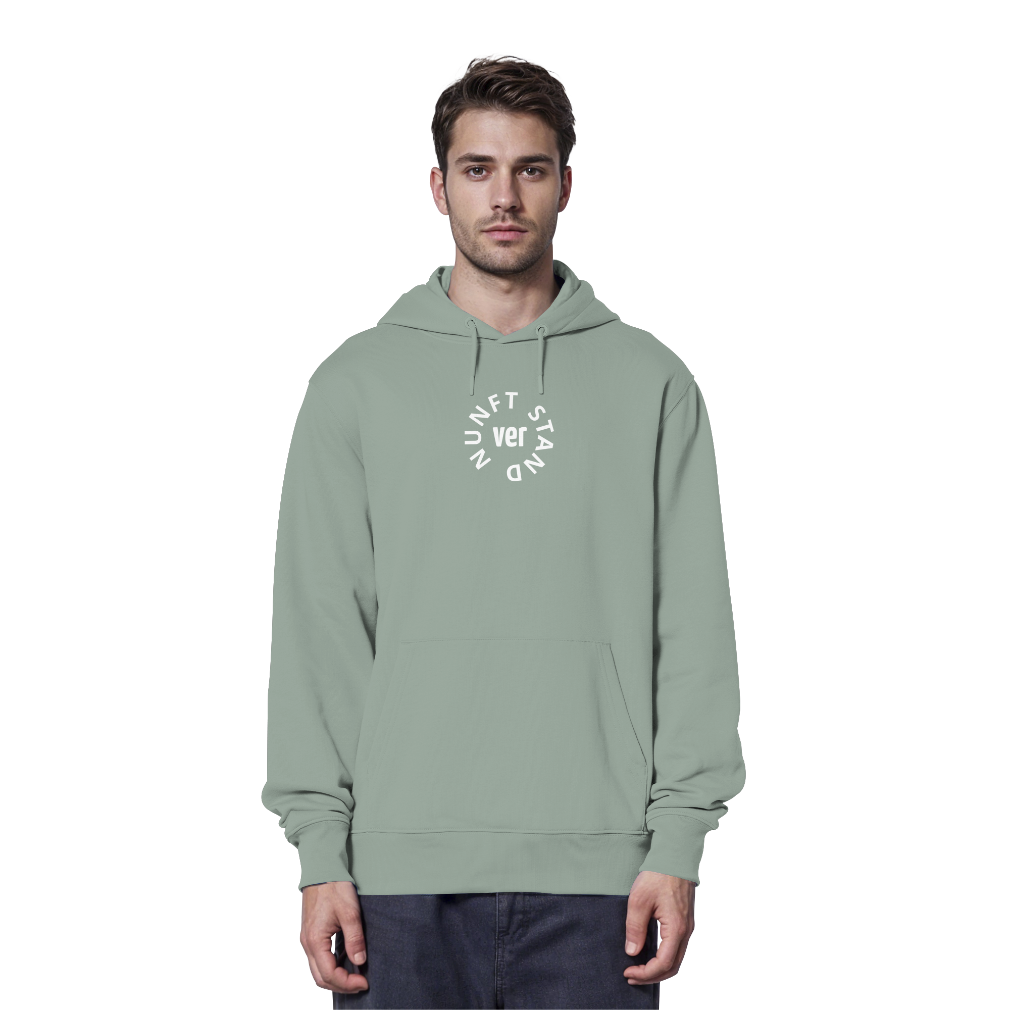 WHITE FRONT (K4) - Organic Hoodie