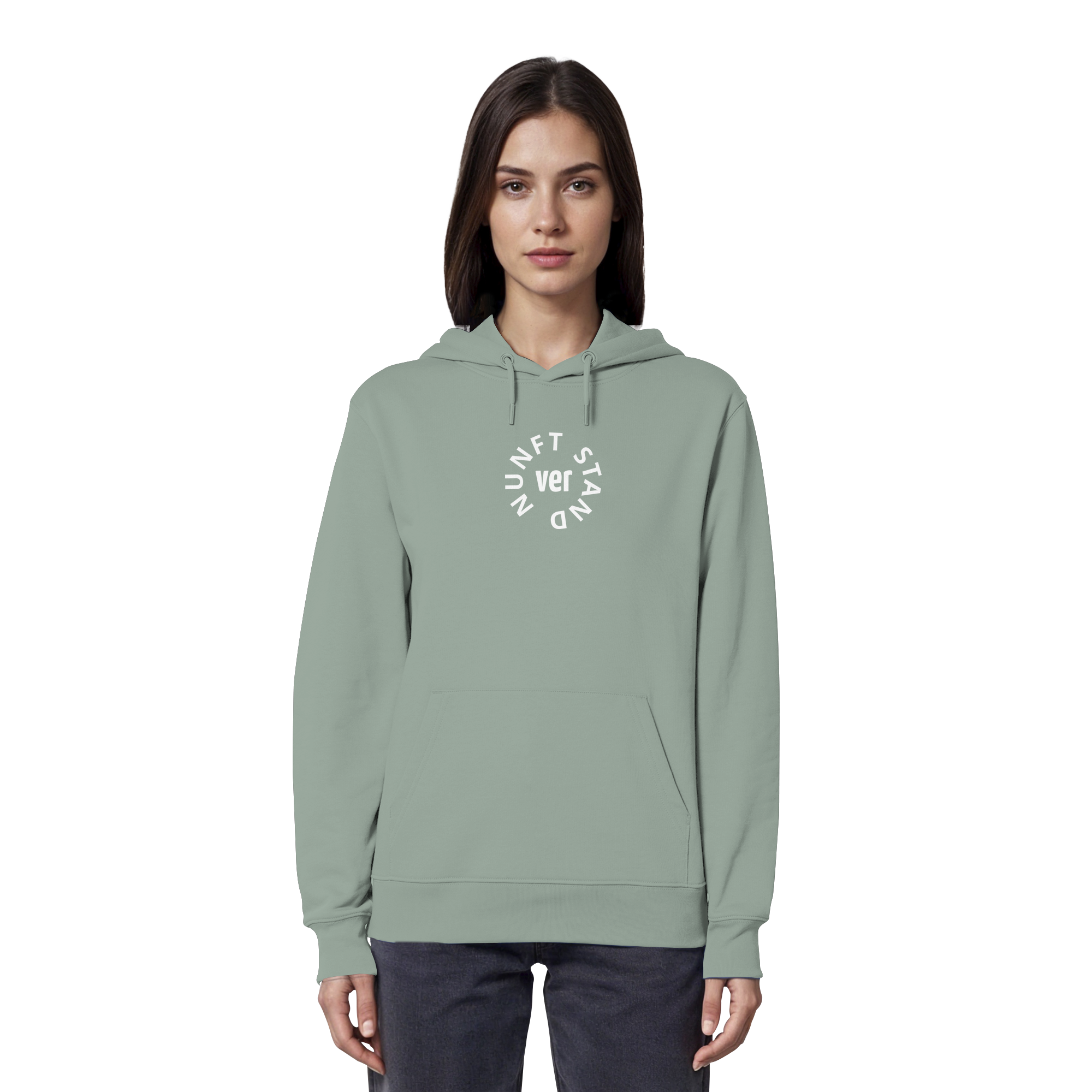 WHITE FRONT (K4) - Organic Hoodie