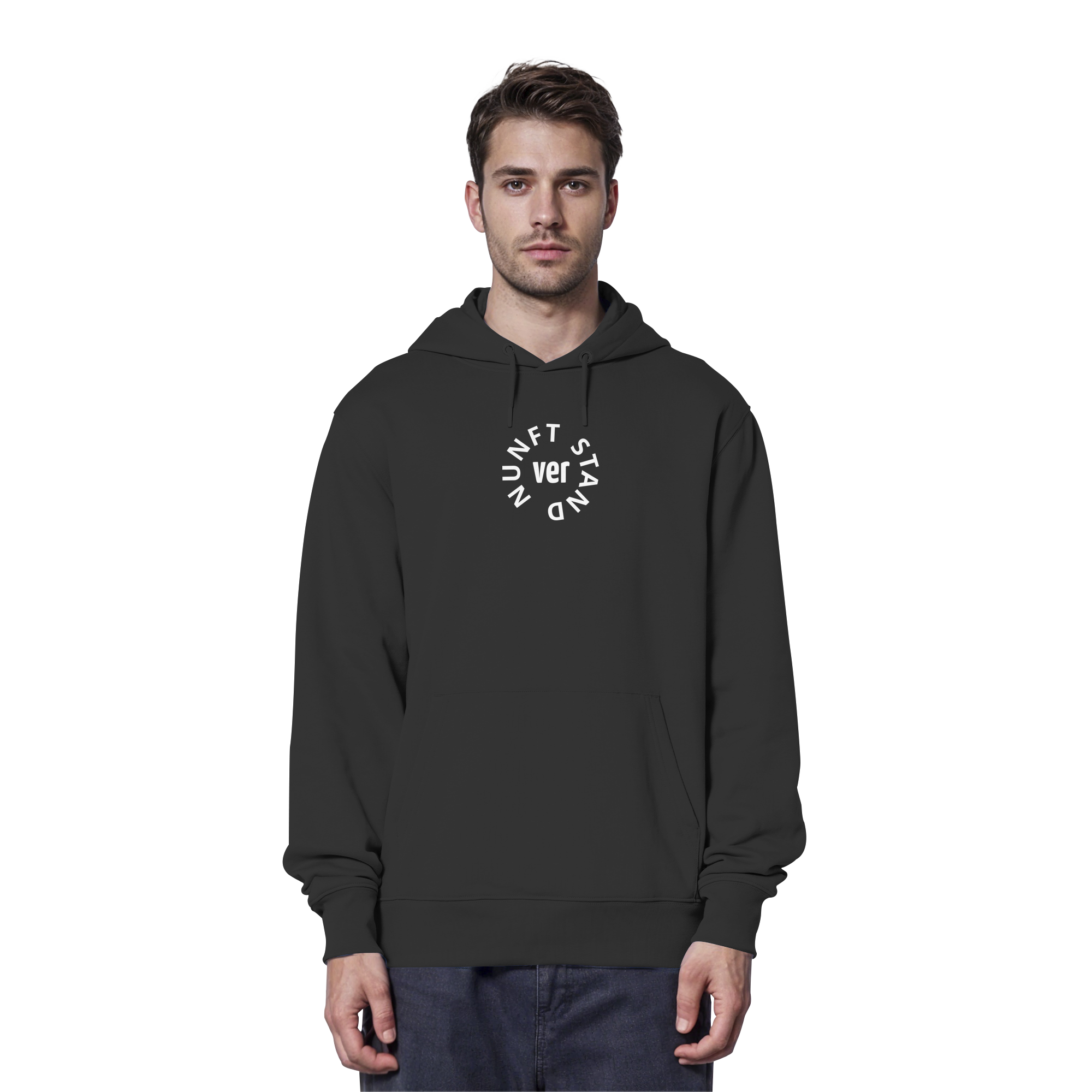 WHITE FRONT (K4) - Organic Hoodie