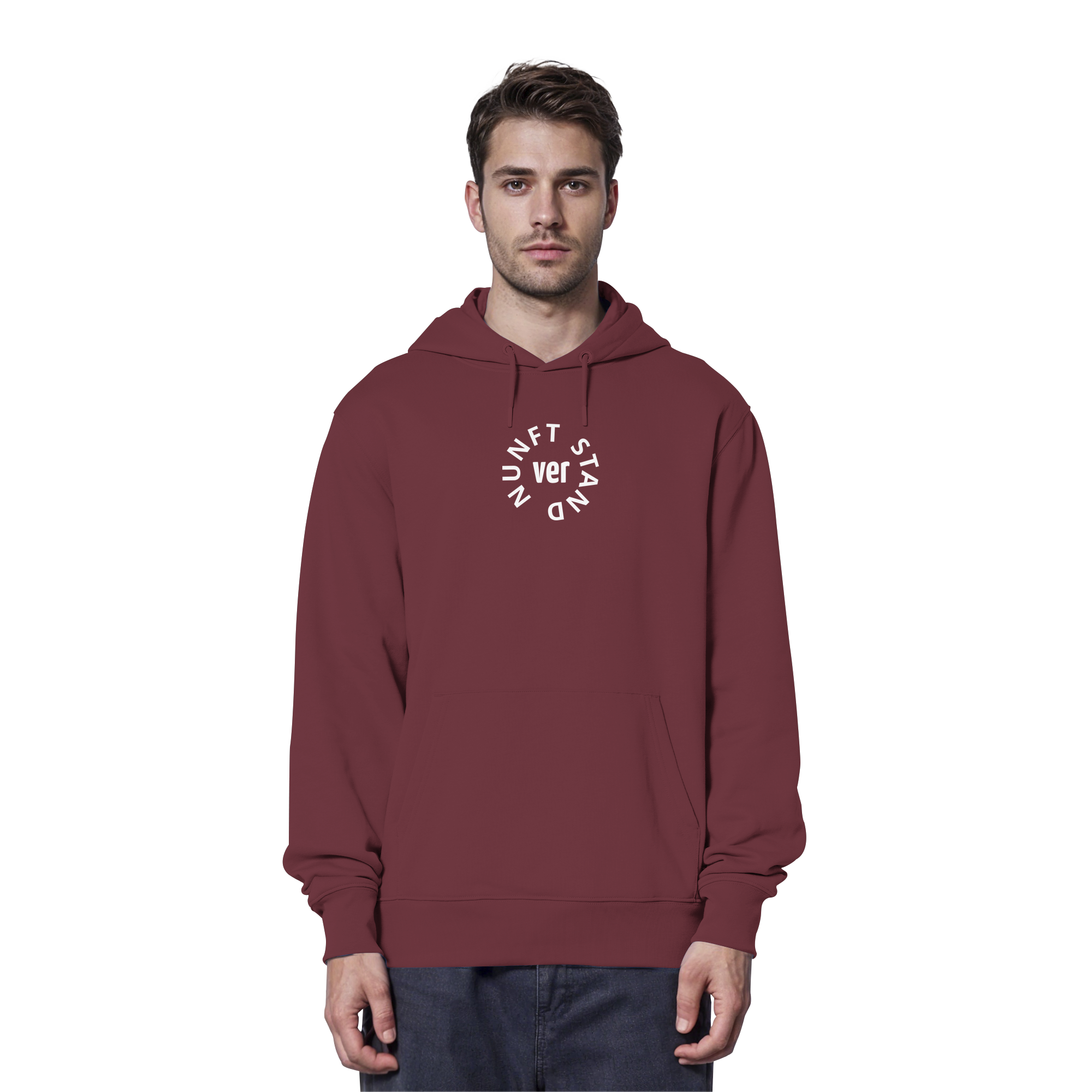 WHITE FRONT (K4) - Organic Hoodie