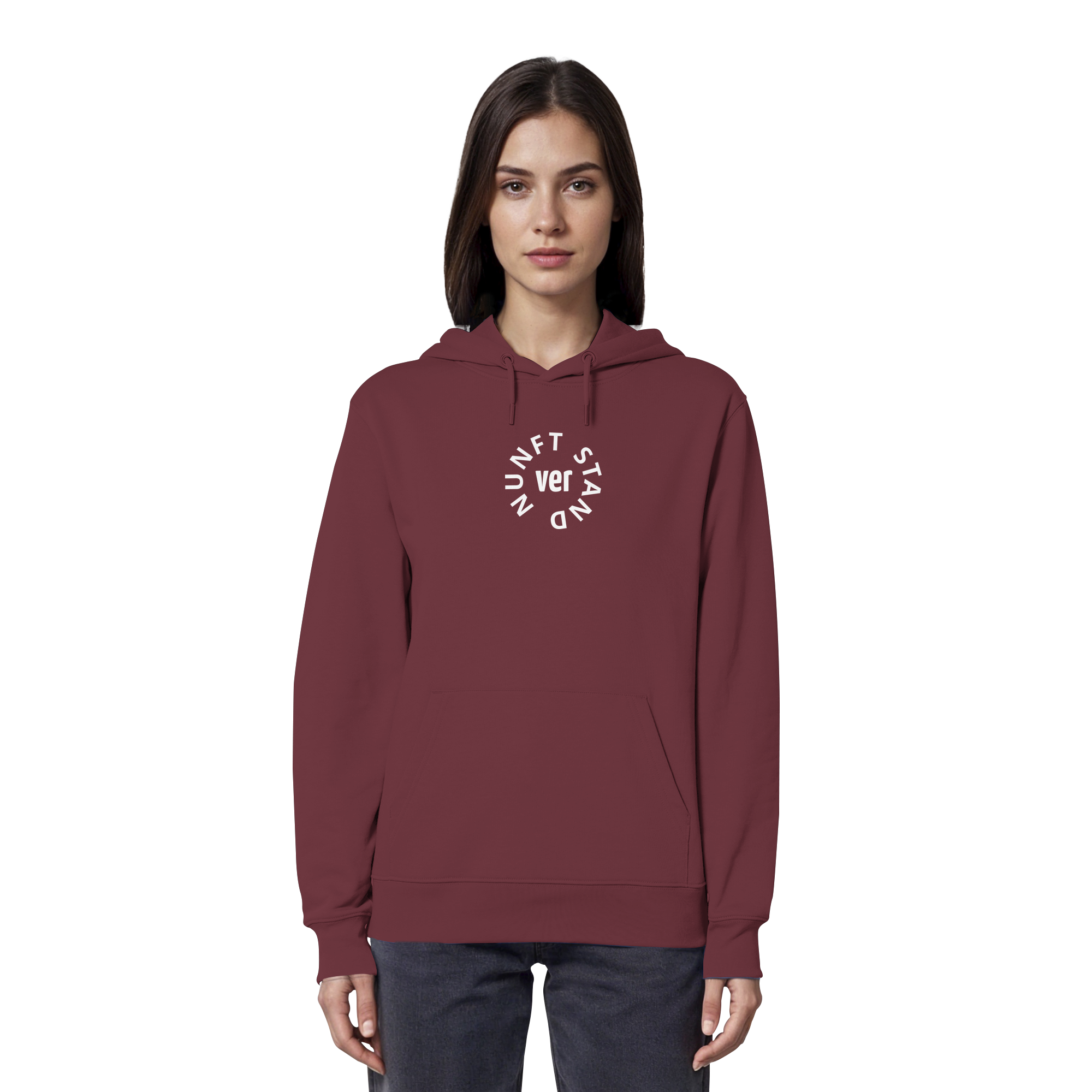 WHITE FRONT (K4) - Organic Hoodie