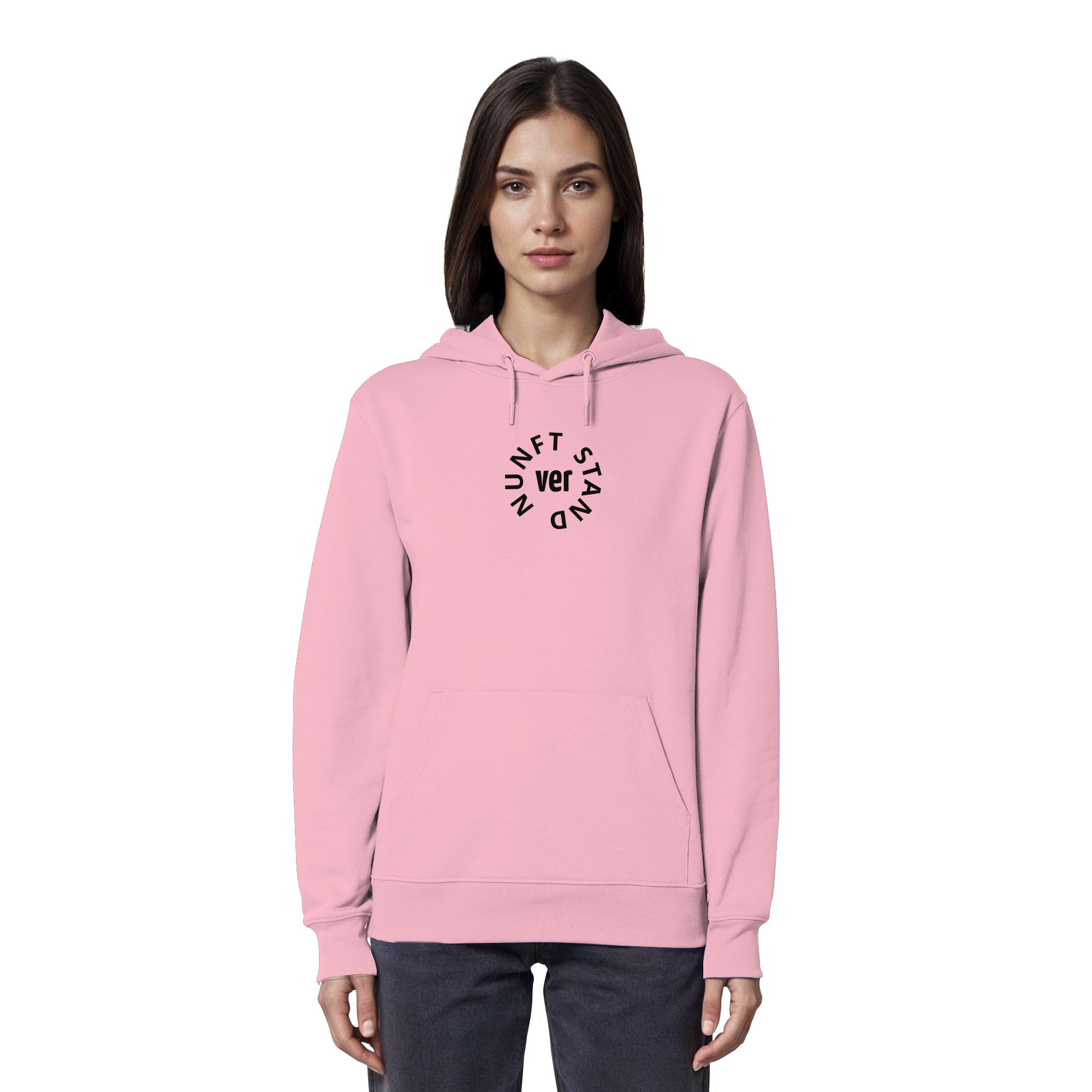 BLACK FRONT (K4) - Organic Hoodie