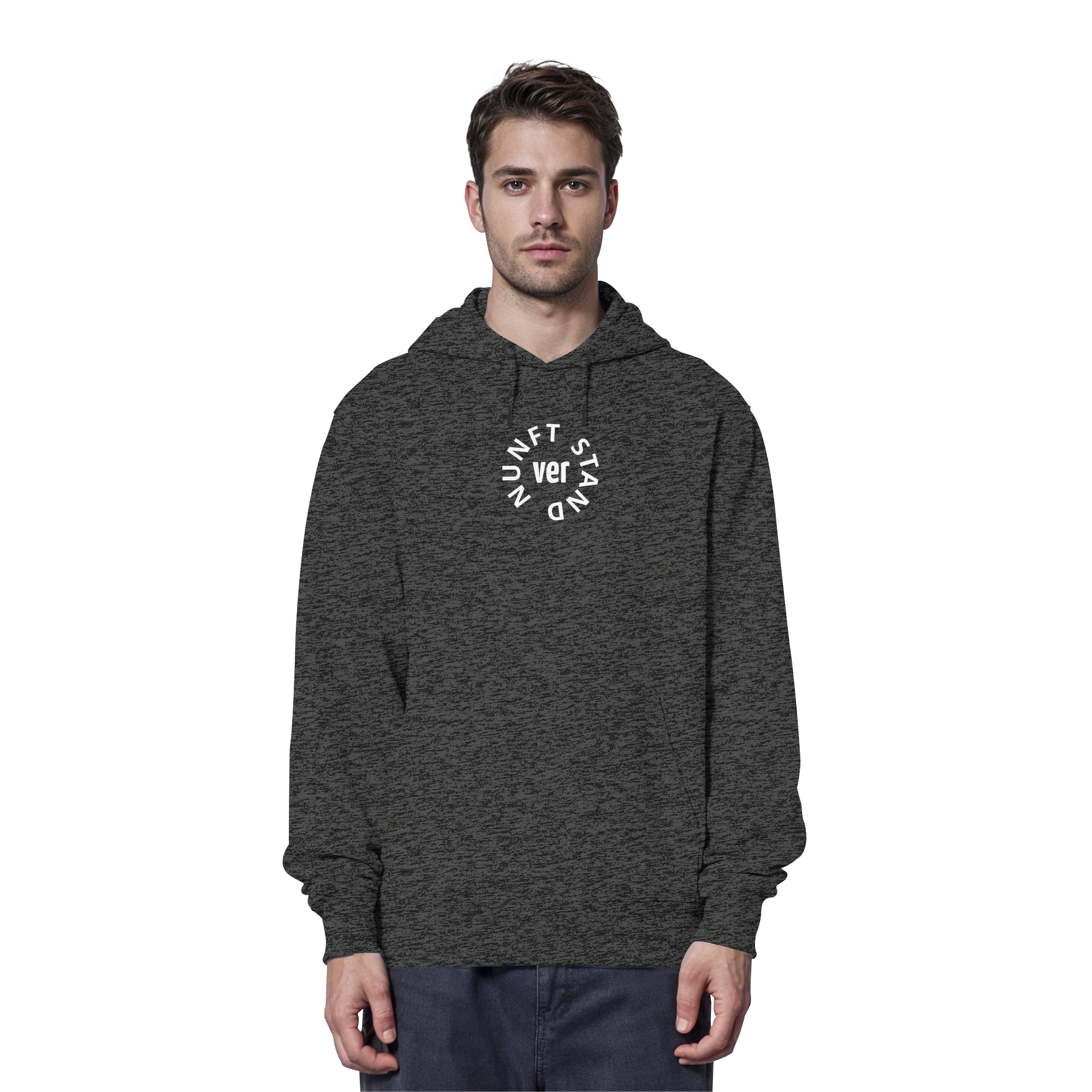 WHITE FRONT (K4) - Organic Hoodie