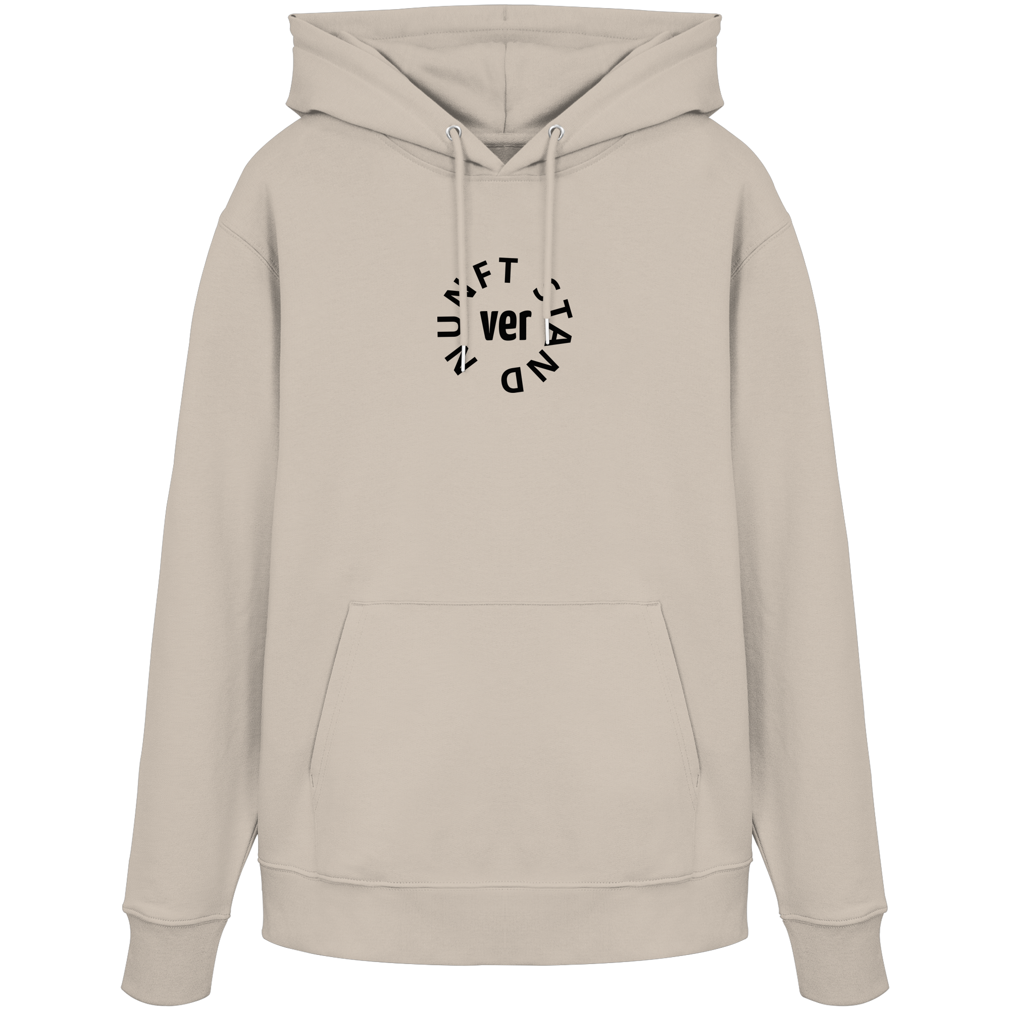 BLACK FRONT (K4) - Organic Hoodie