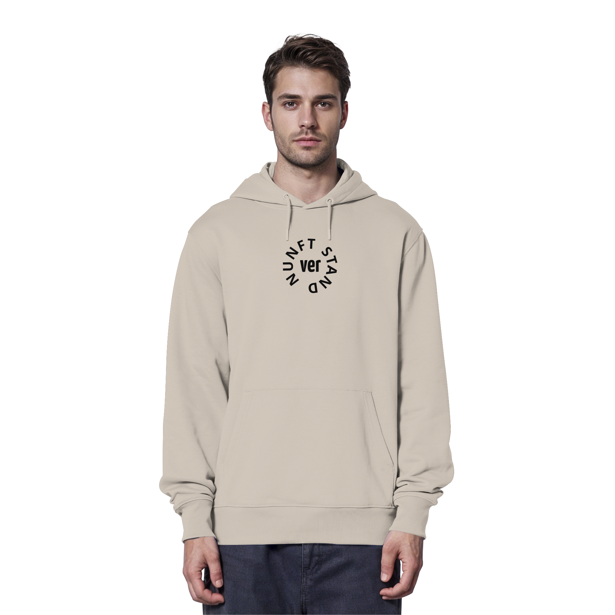 BLACK FRONT (K4) - Organic Hoodie