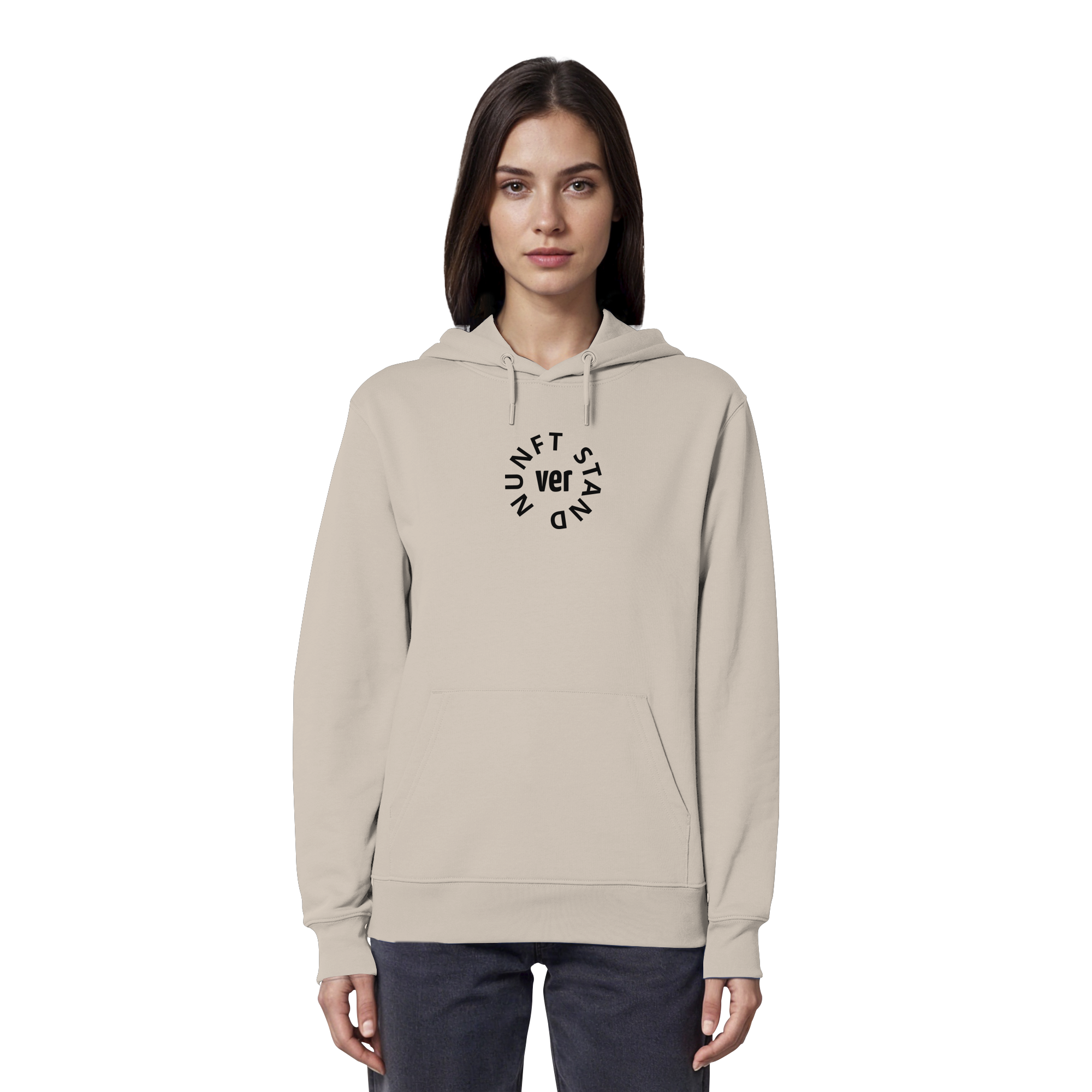 BLACK FRONT (K4) - Organic Hoodie