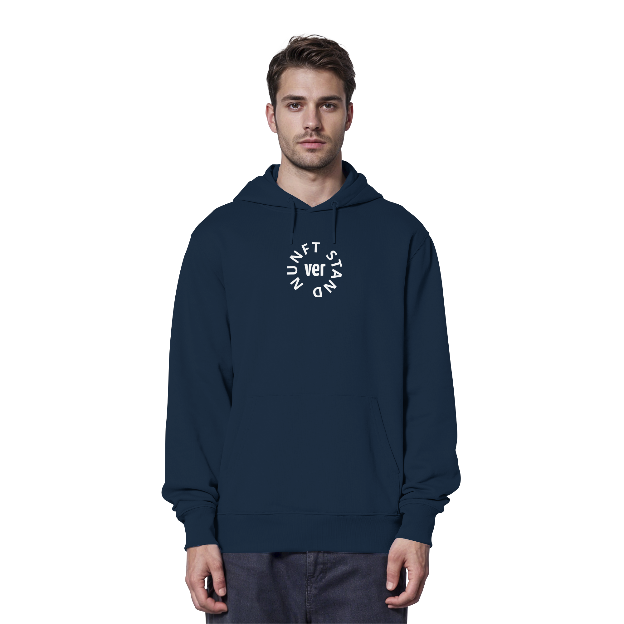 WHITE FRONT (K4) - Organic Hoodie