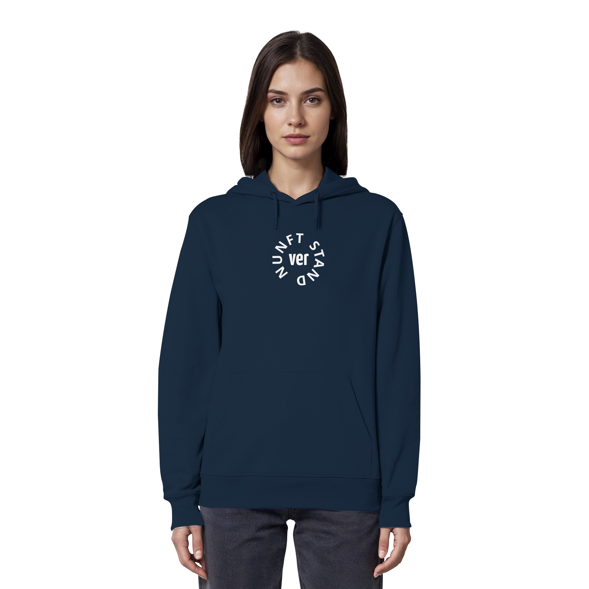 WHITE FRONT (K4) - Organic Hoodie