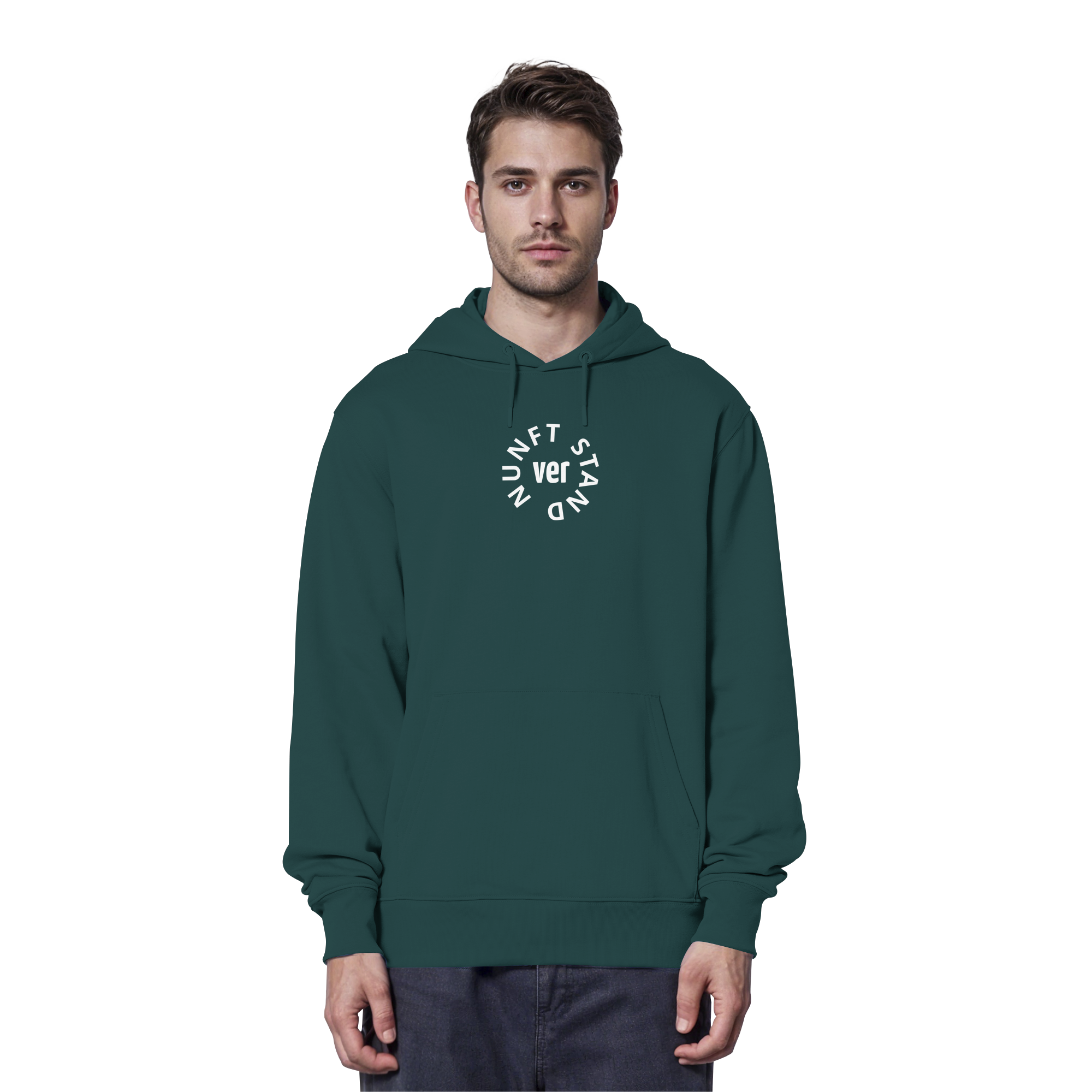 WHITE FRONT (K4) - Organic Hoodie