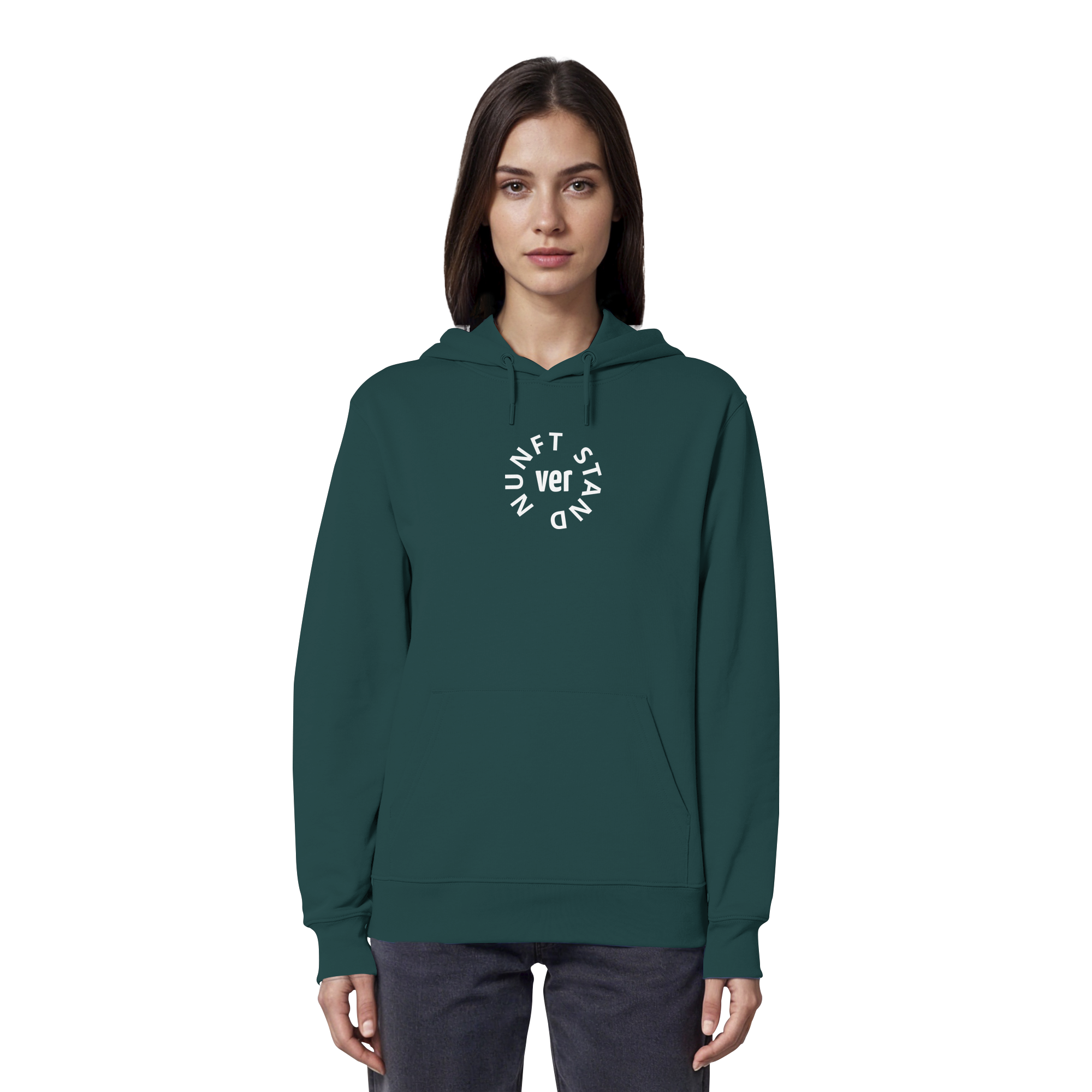 WHITE FRONT (K4) - Organic Hoodie
