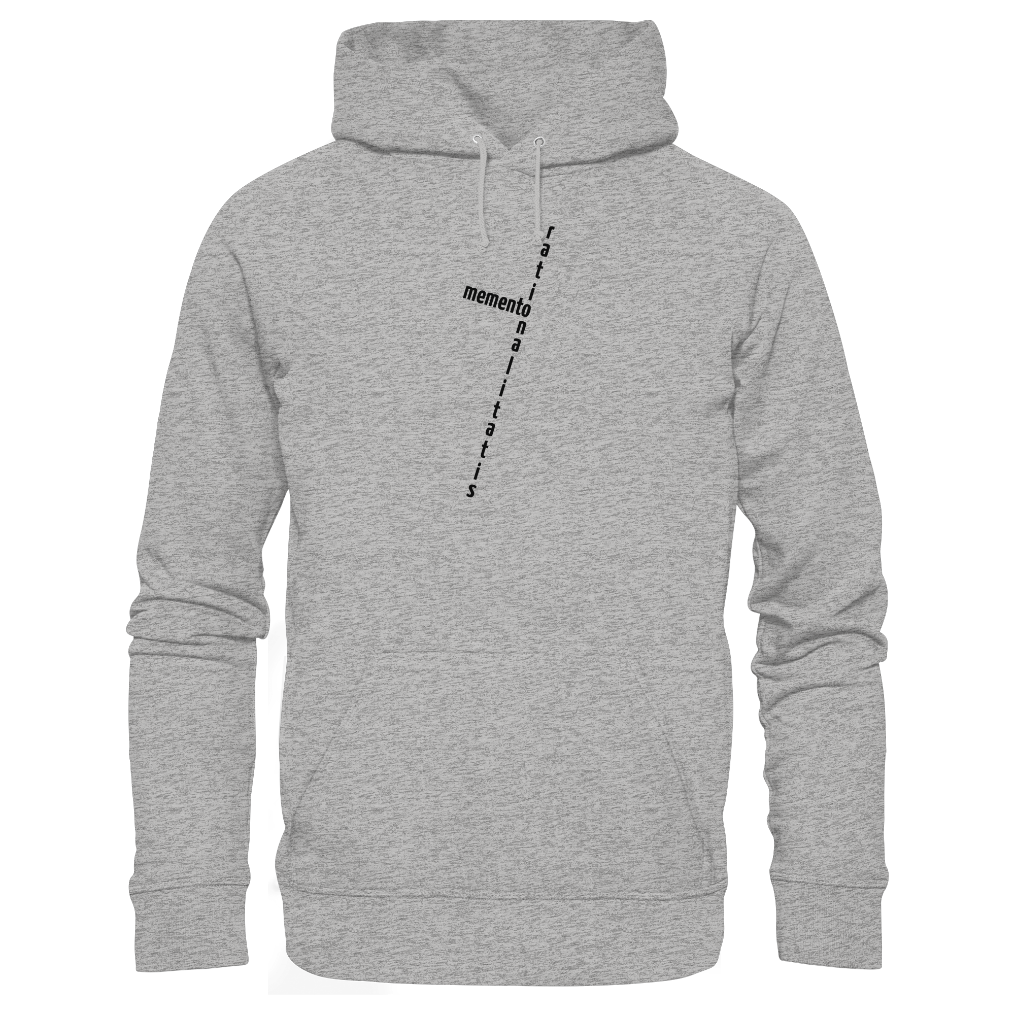 BLACK FRONT (K2) - Organic Hoodie