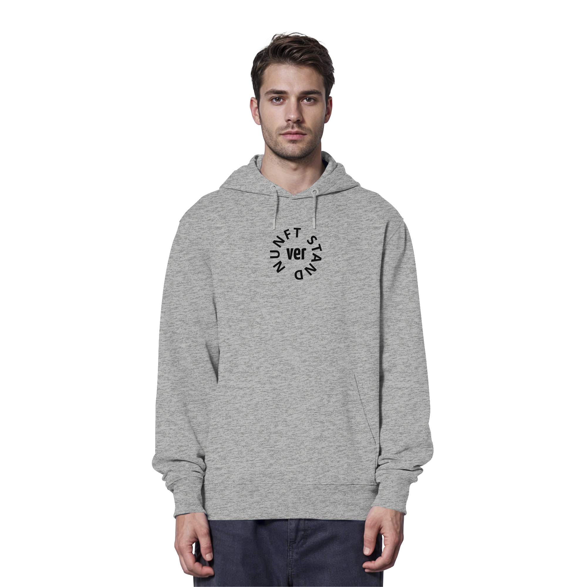 BLACK FRONT (K4) - Organic Hoodie
