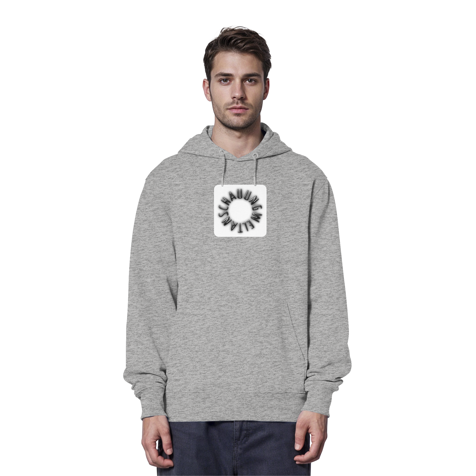 BLACK FRONT (K5) - Organic Hoodie
