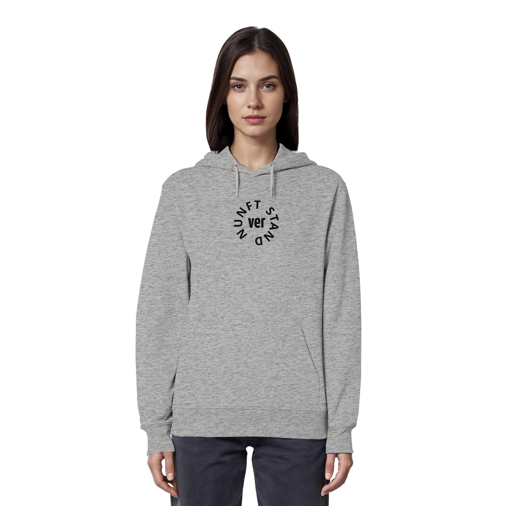 BLACK FRONT (K4) - Organic Hoodie