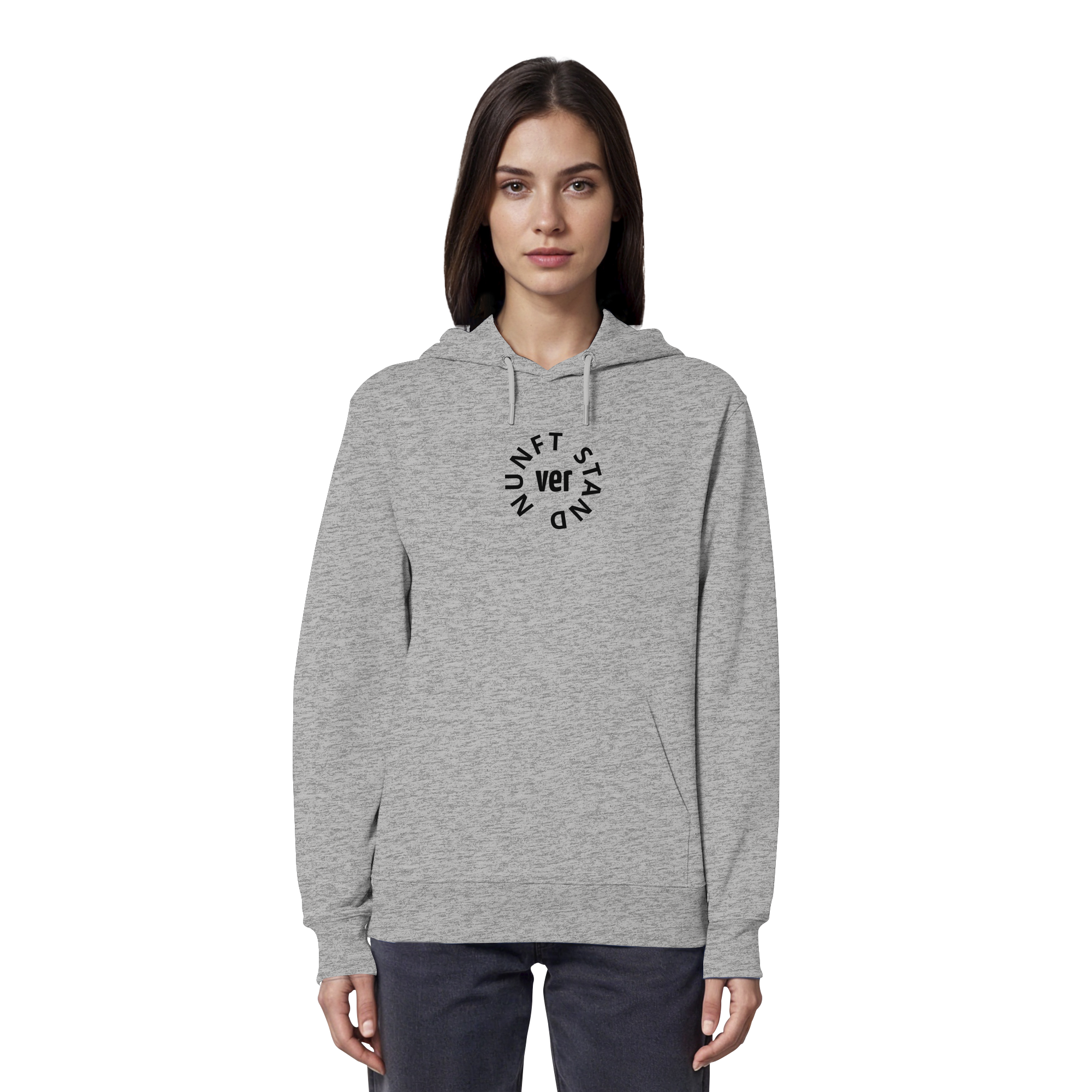 BLACK FRONT (K4) - Organic Hoodie