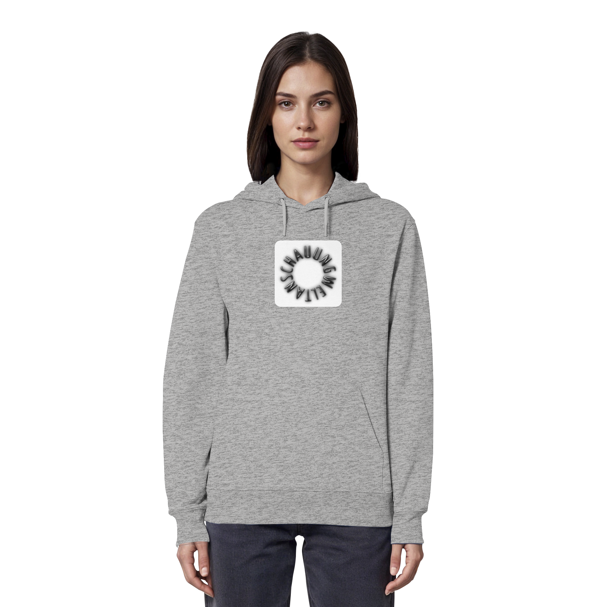 BLACK FRONT (K5) - Organic Hoodie