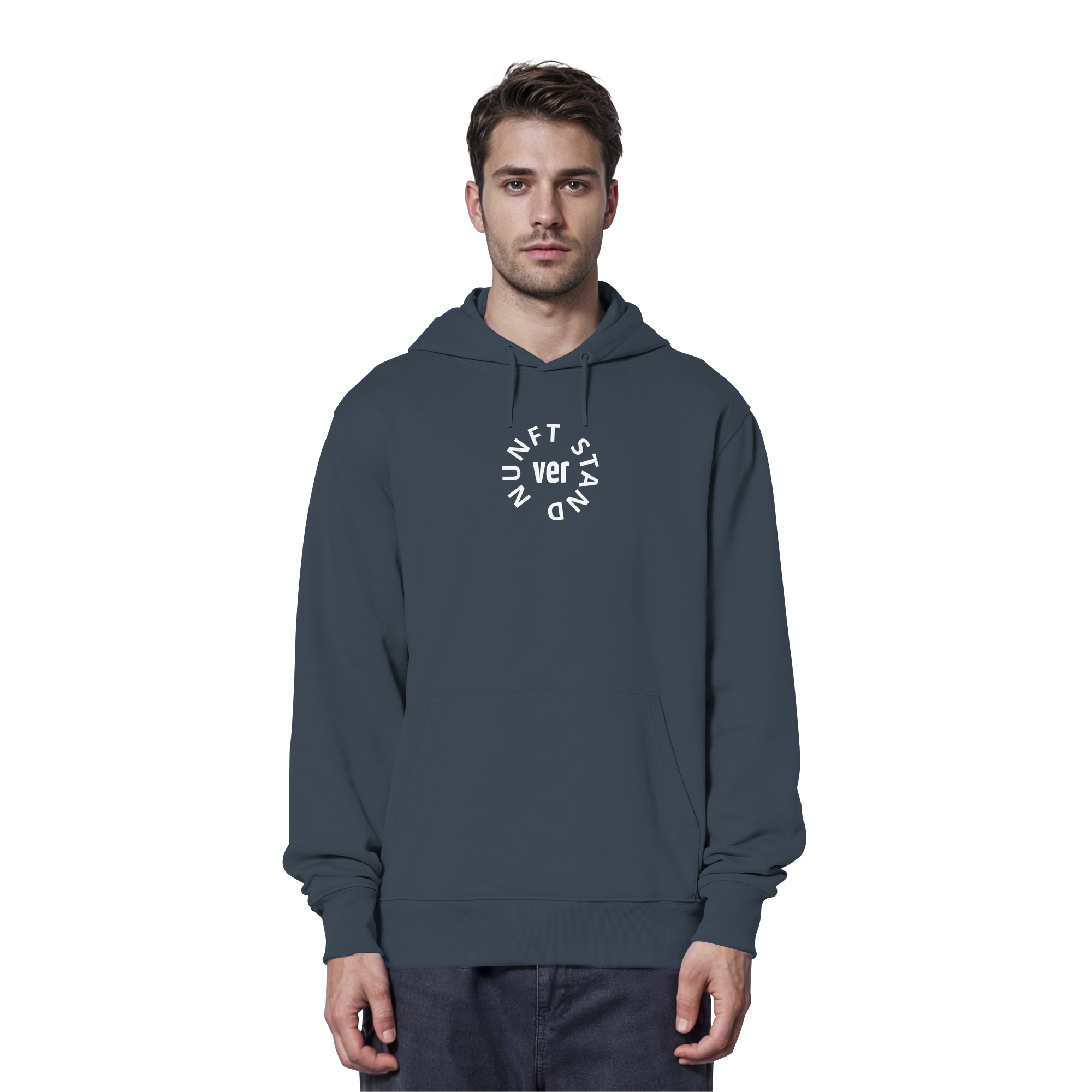 WHITE FRONT (K4) - Organic Hoodie