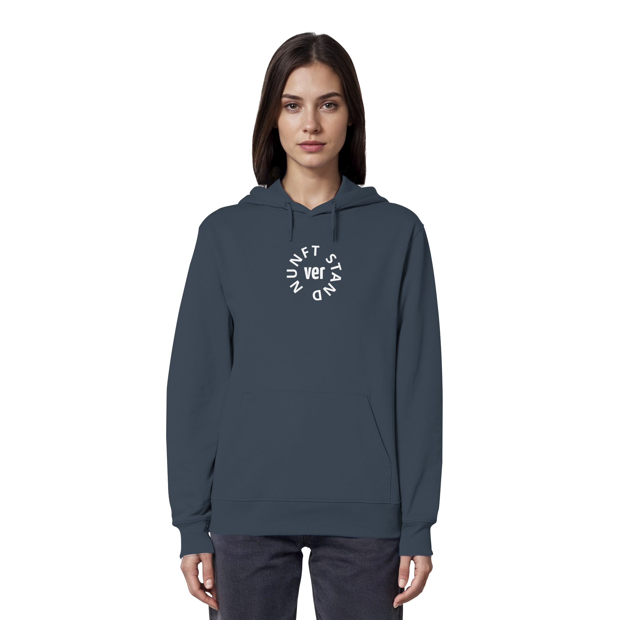WHITE FRONT (K4) - Organic Hoodie