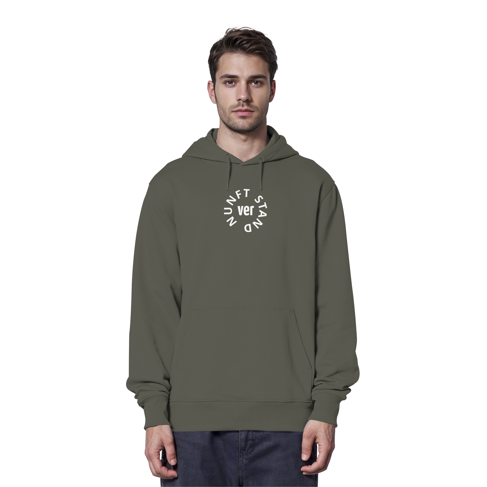 WHITE FRONT (K4) - Organic Hoodie