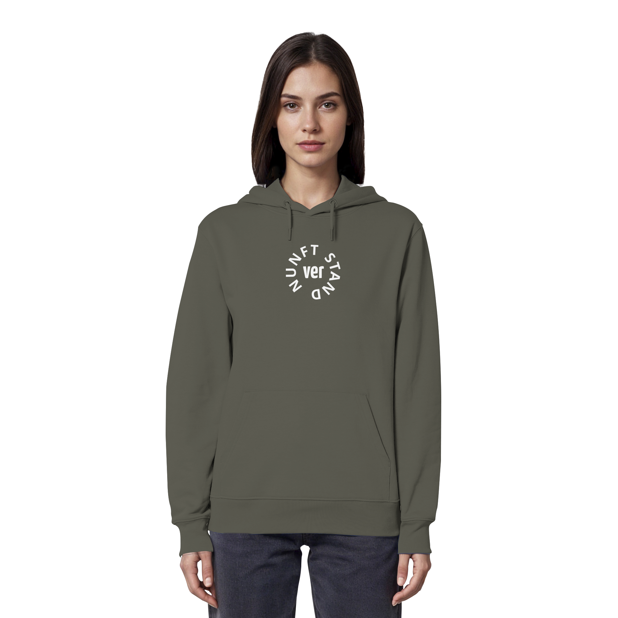 WHITE FRONT (K4) - Organic Hoodie