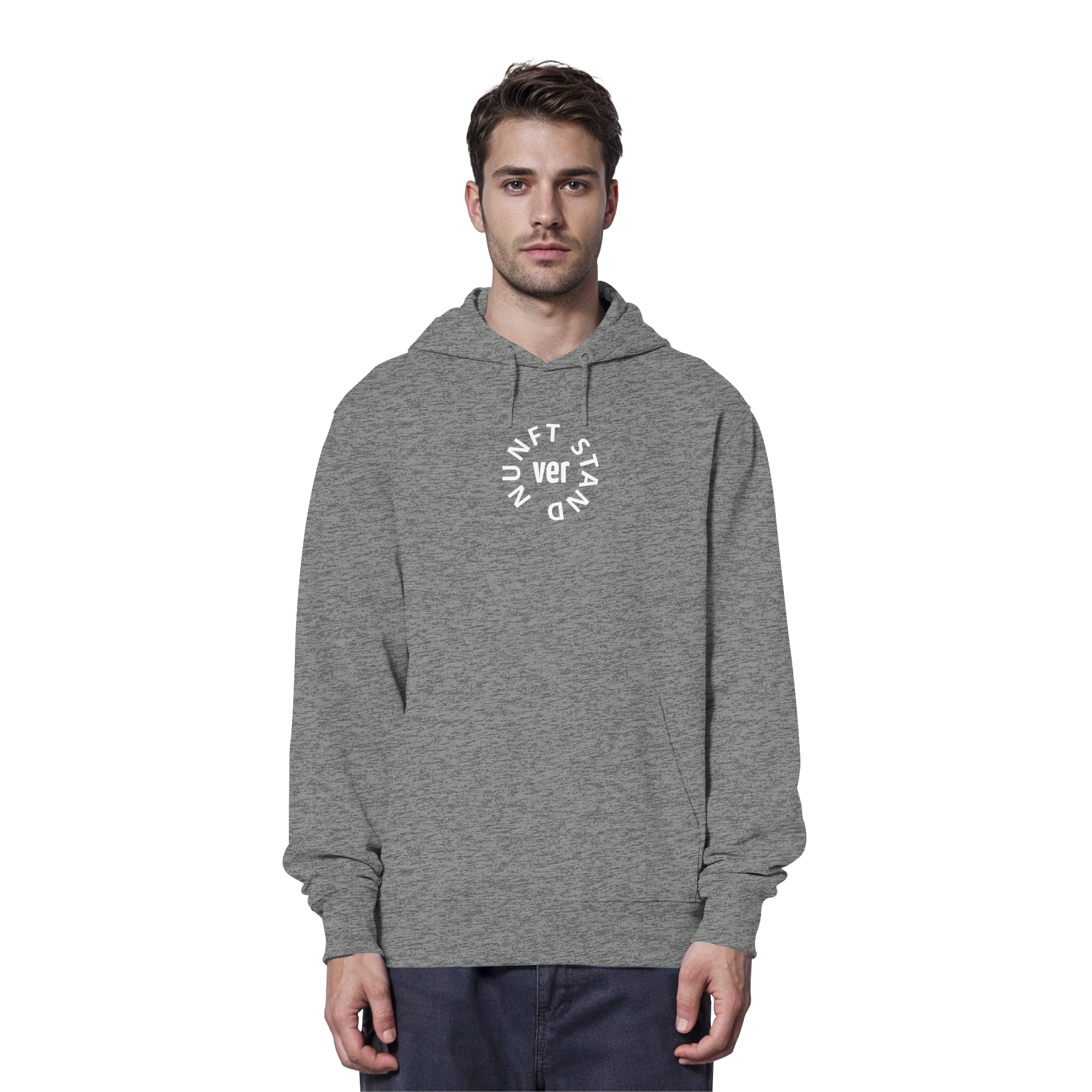 WHITE FRONT (K4) - Organic Hoodie