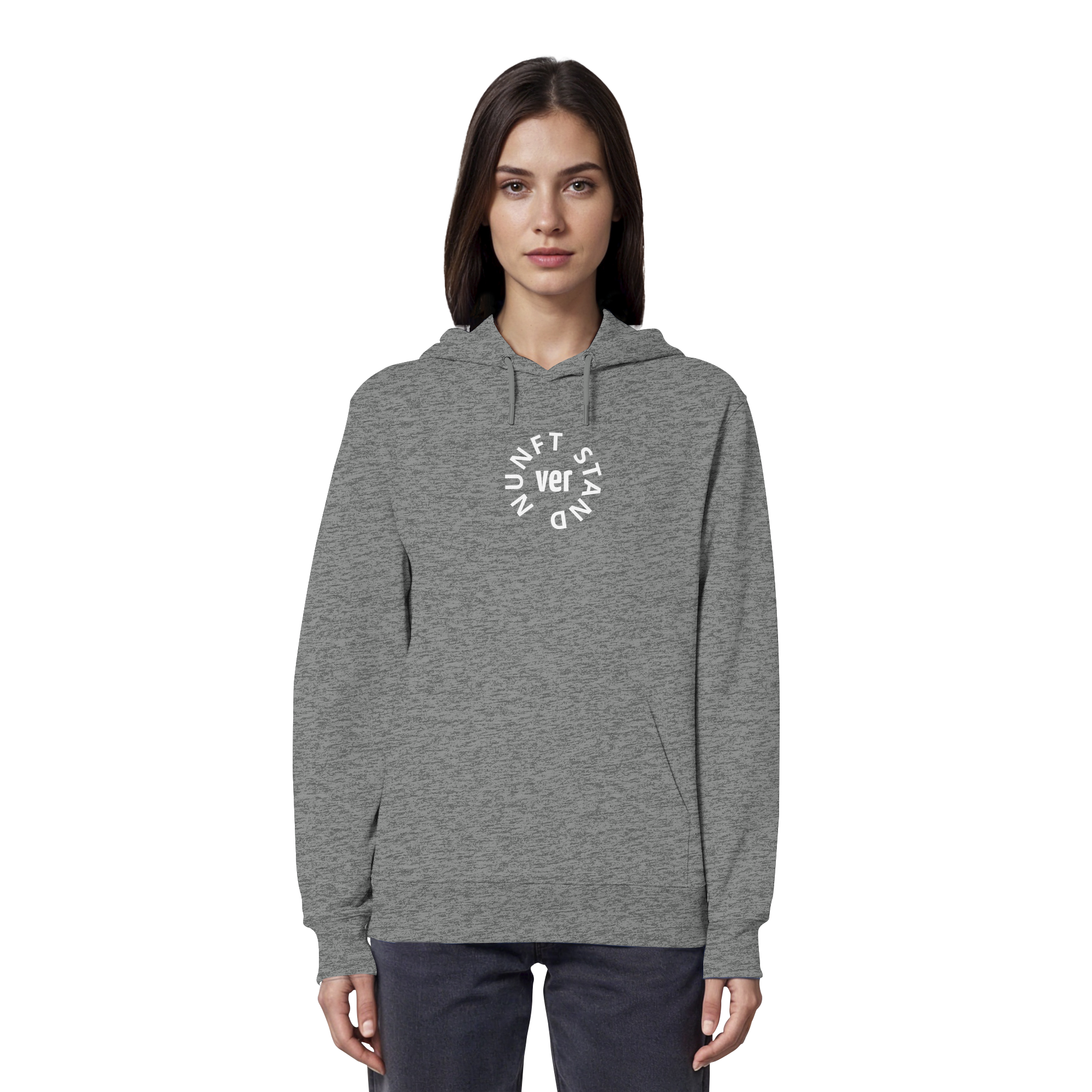 WHITE FRONT (K4) - Organic Hoodie