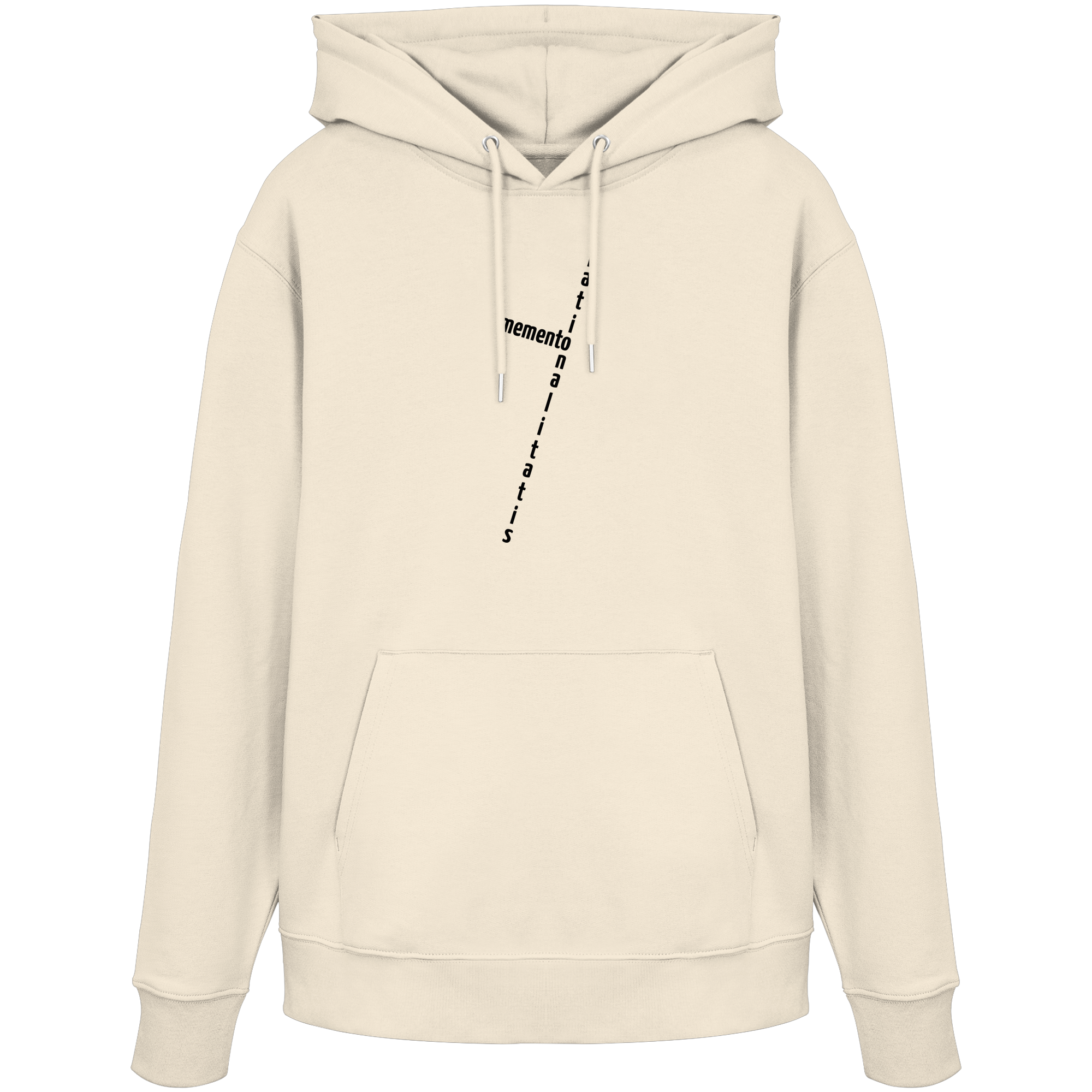 BLACK FRONT (K2) - Organic Hoodie