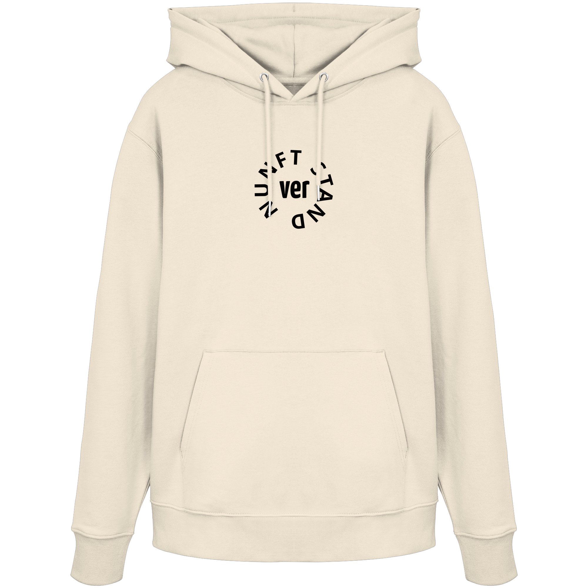 BLACK FRONT (K4) - Organic Hoodie