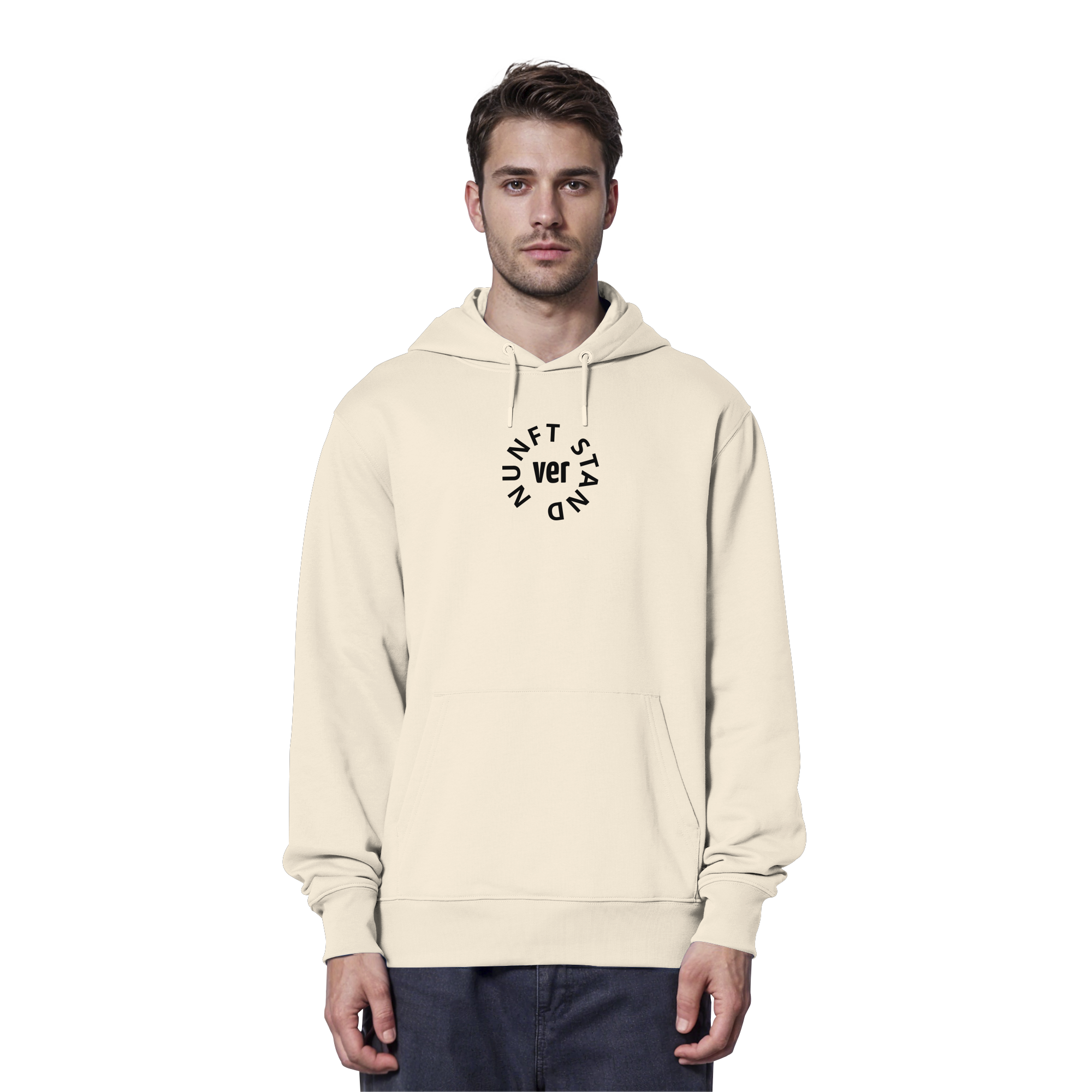 BLACK FRONT (K4) - Organic Hoodie