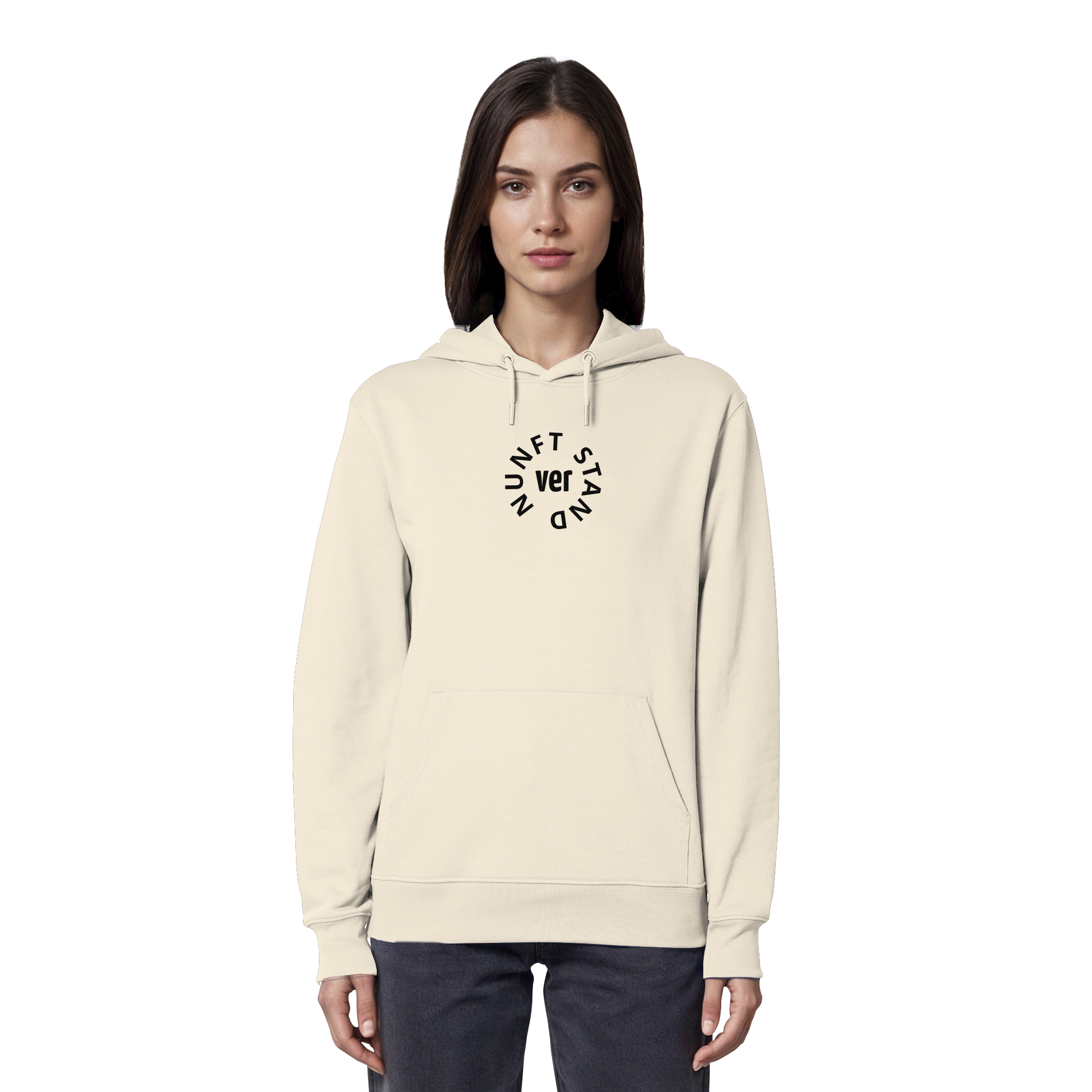 BLACK FRONT (K4) - Organic Hoodie