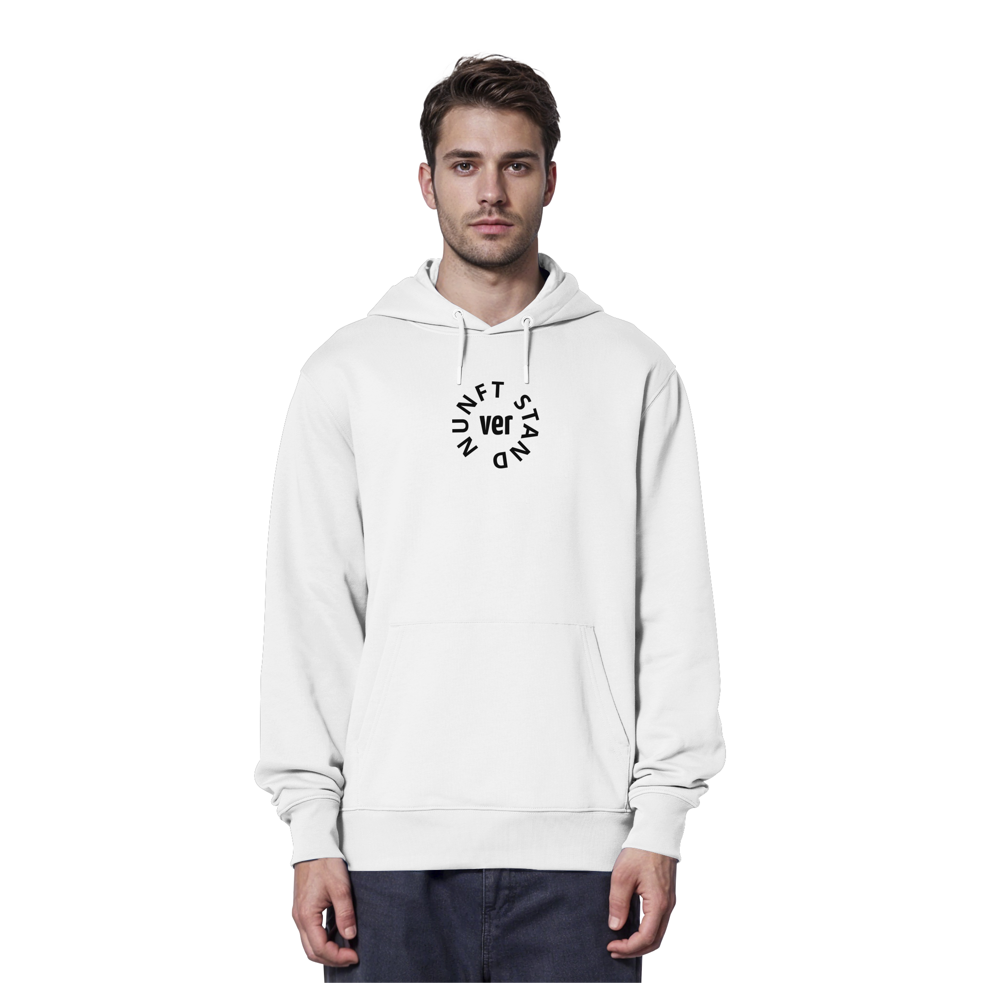 BLACK FRONT (K4) - Organic Hoodie