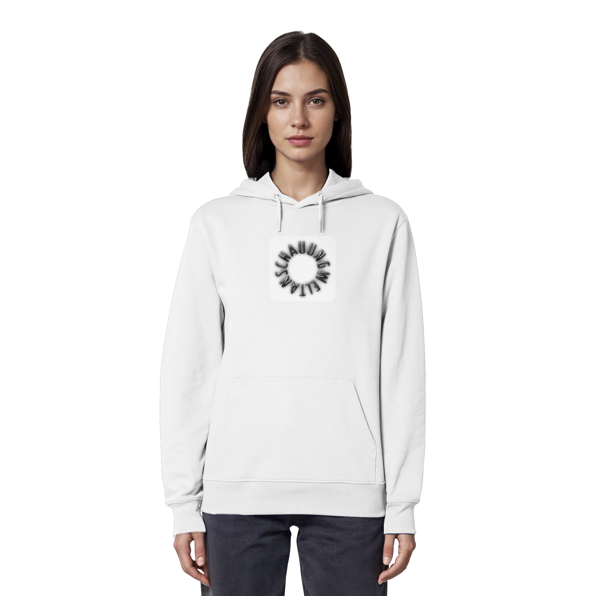 BLACK FRONT (K5) - Organic Hoodie