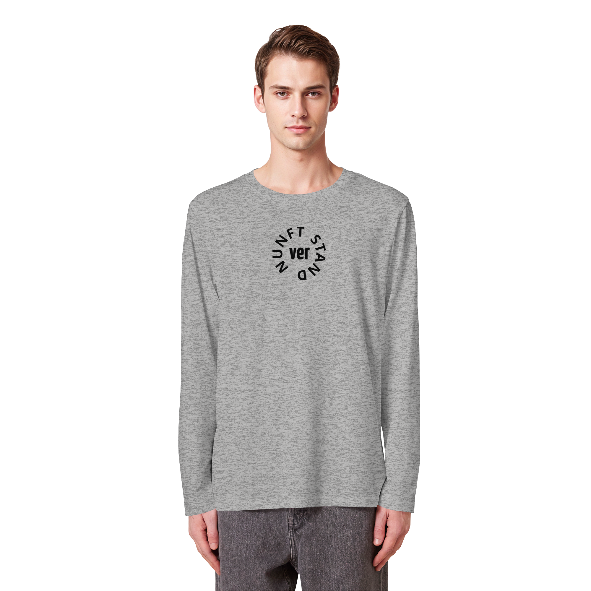 BLACK FRONT (K4) - Organic Longsleeve T-Shirt