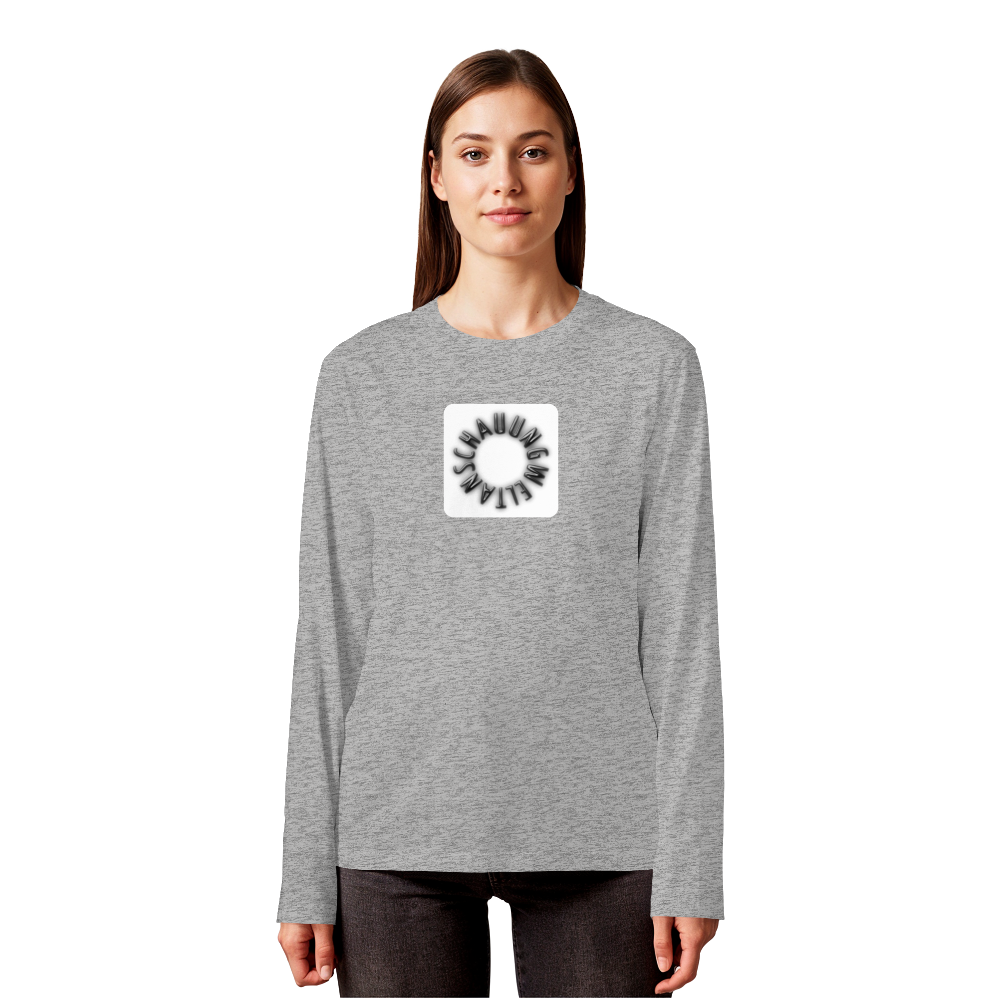 BLACK FRONT (K5) - Organic Longsleeve T-Shirt