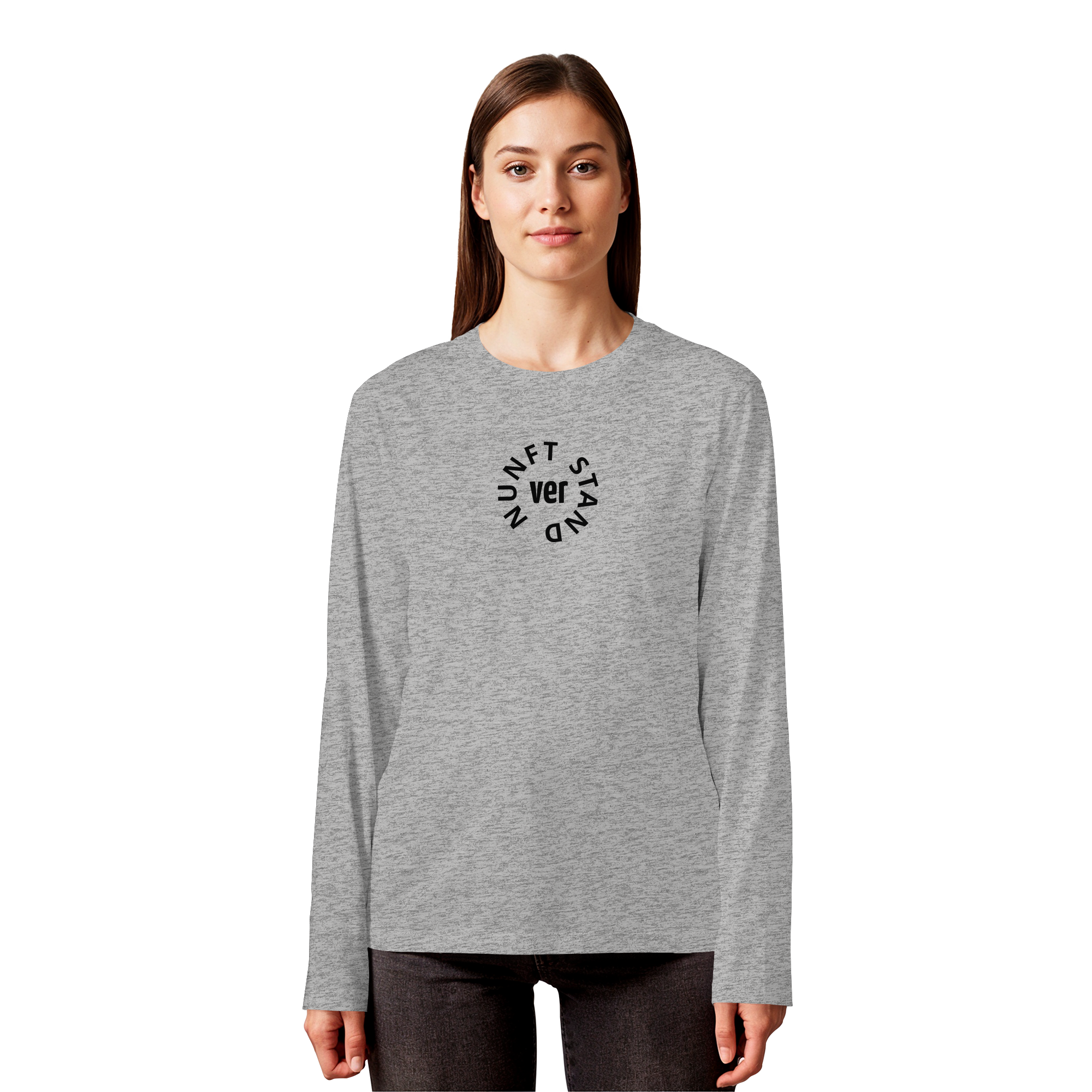 BLACK FRONT (K4) - Organic Longsleeve T-Shirt