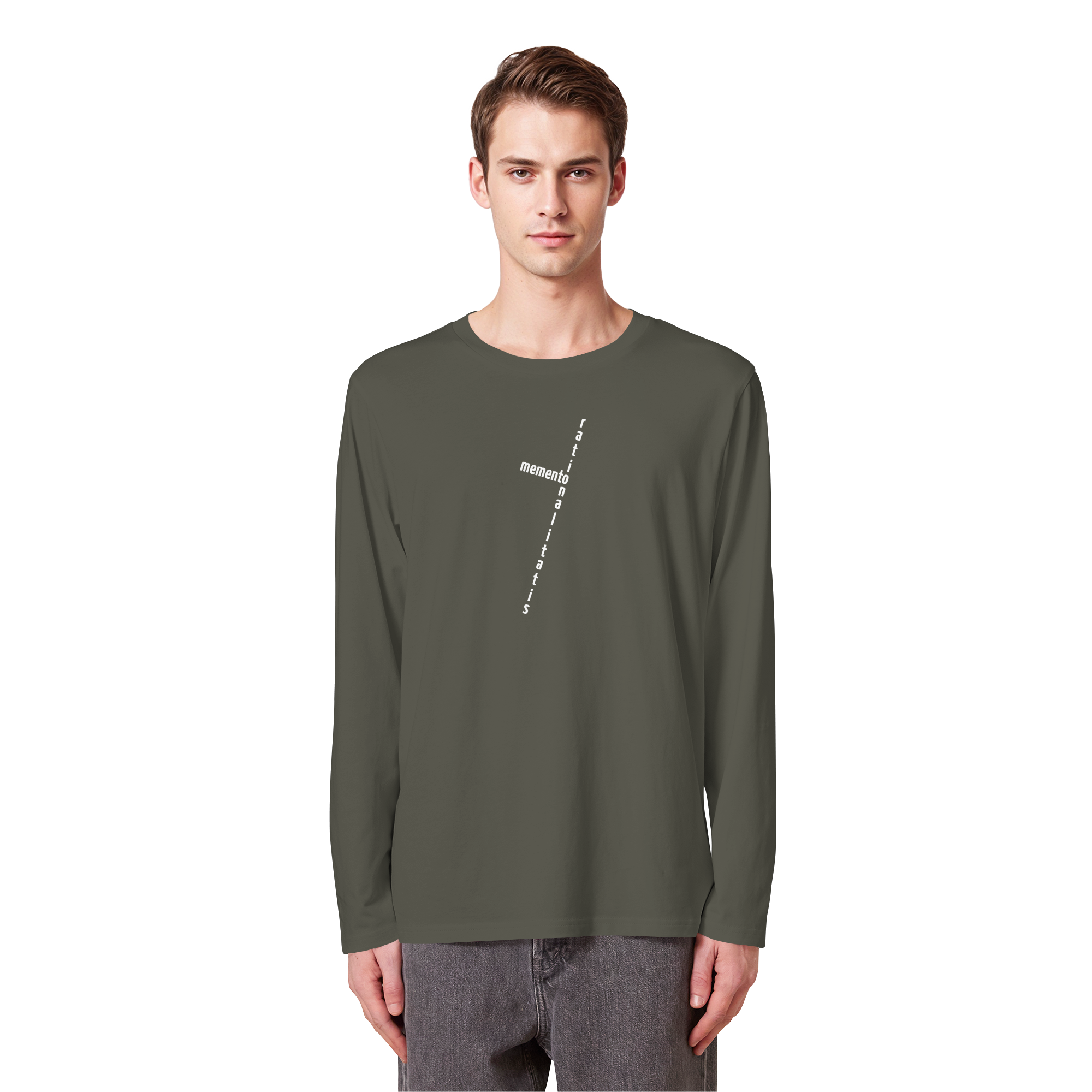 WHITE FRONT (K2) - Organic Longsleeve T-Shirt