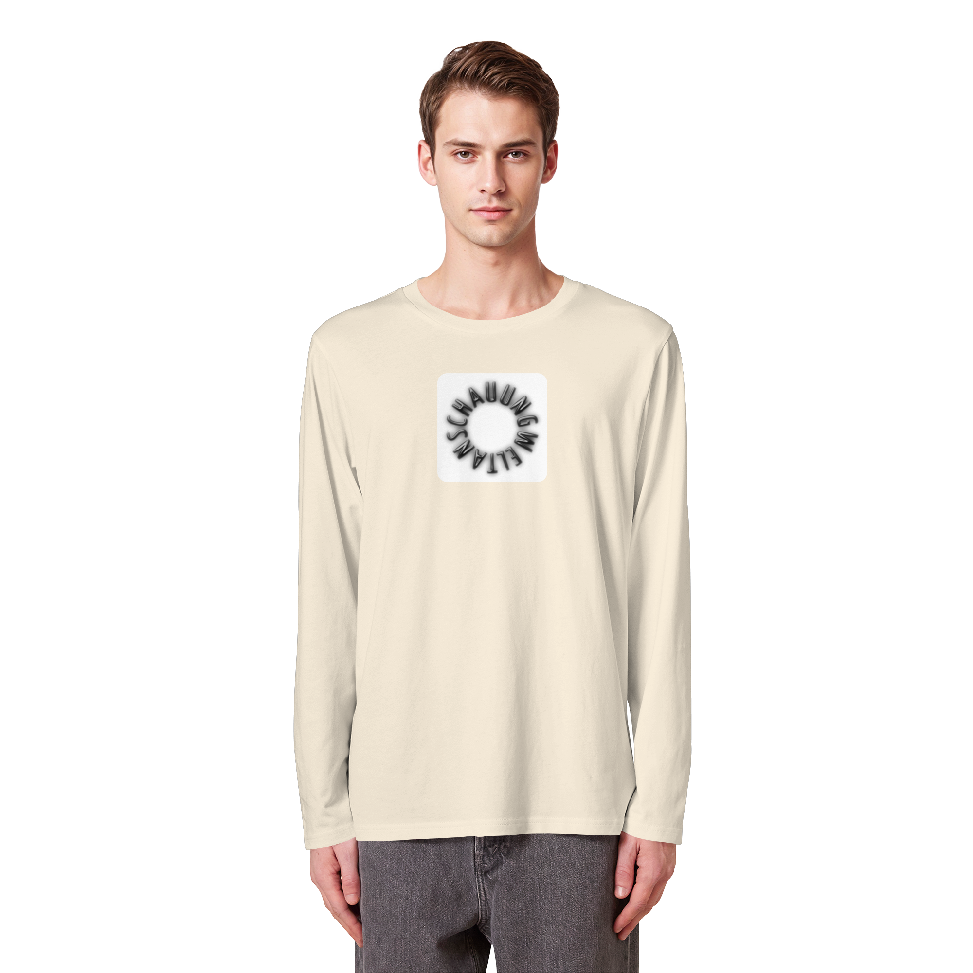 BLACK FRONT (K5) - Organic Longsleeve T-Shirt