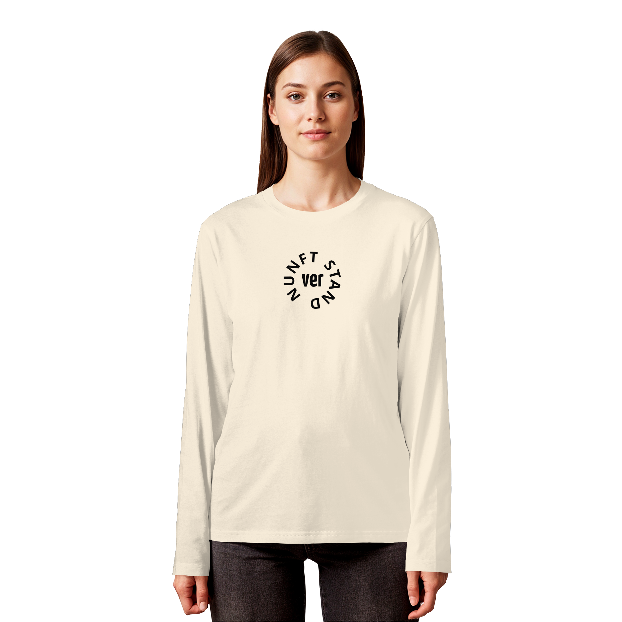 BLACK FRONT (K4) - Organic Longsleeve T-Shirt