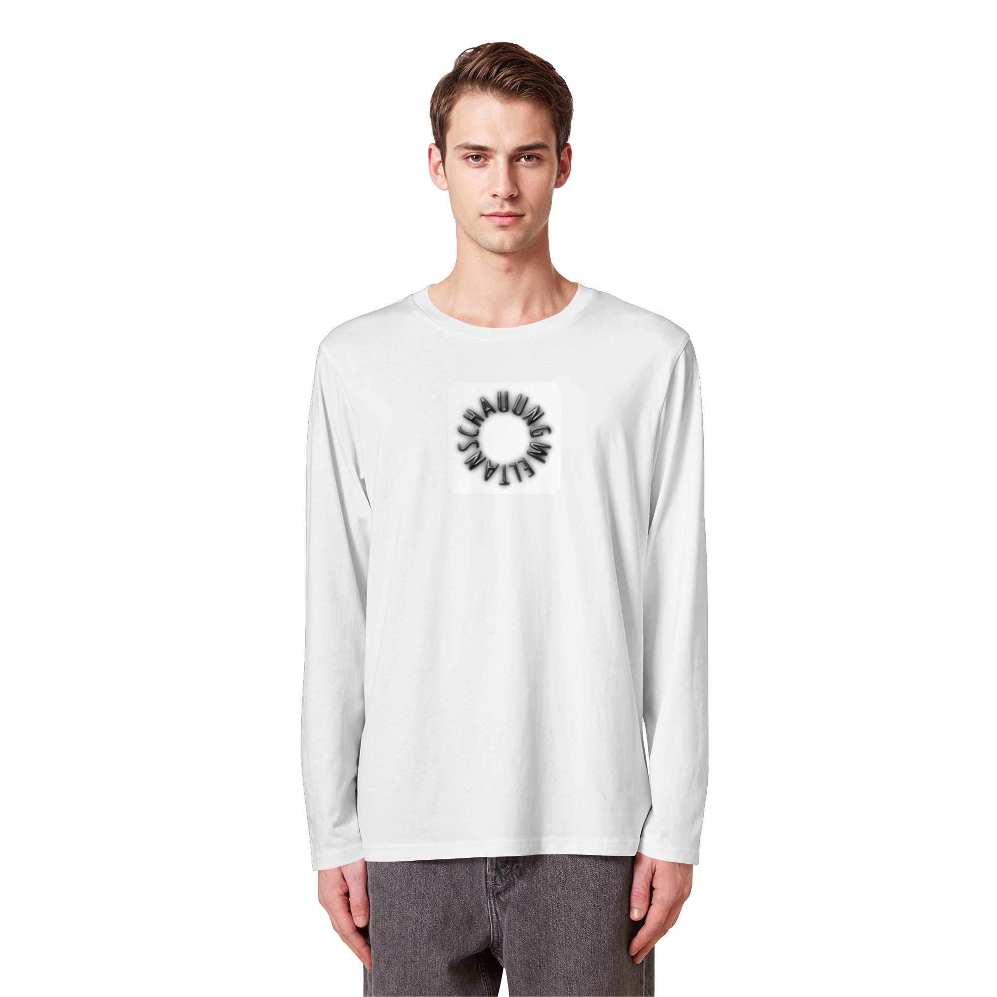 BLACK FRONT (K5) - Organic Longsleeve T-Shirt