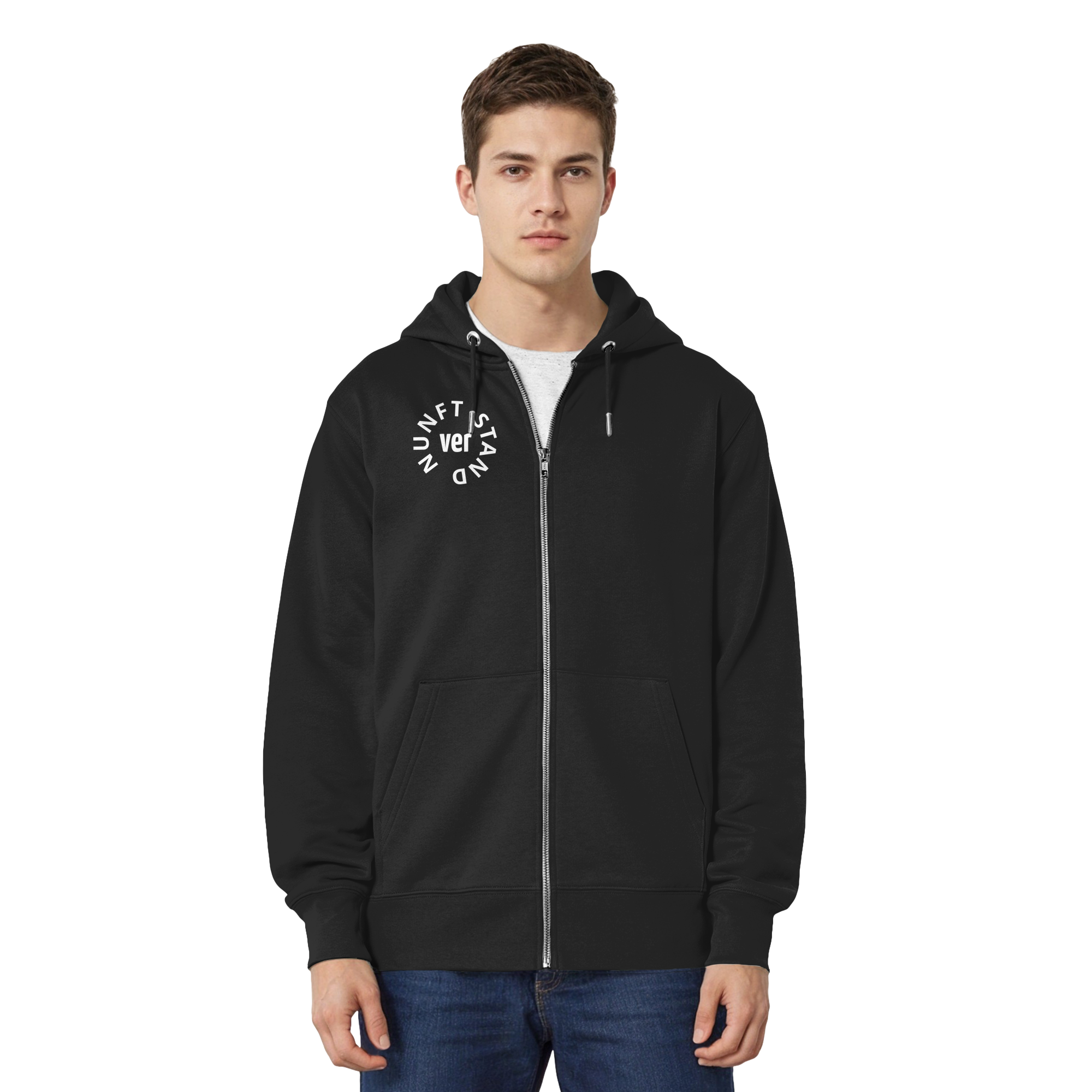 WHITE FRONT (K4) - Organic Relaxed Zipper