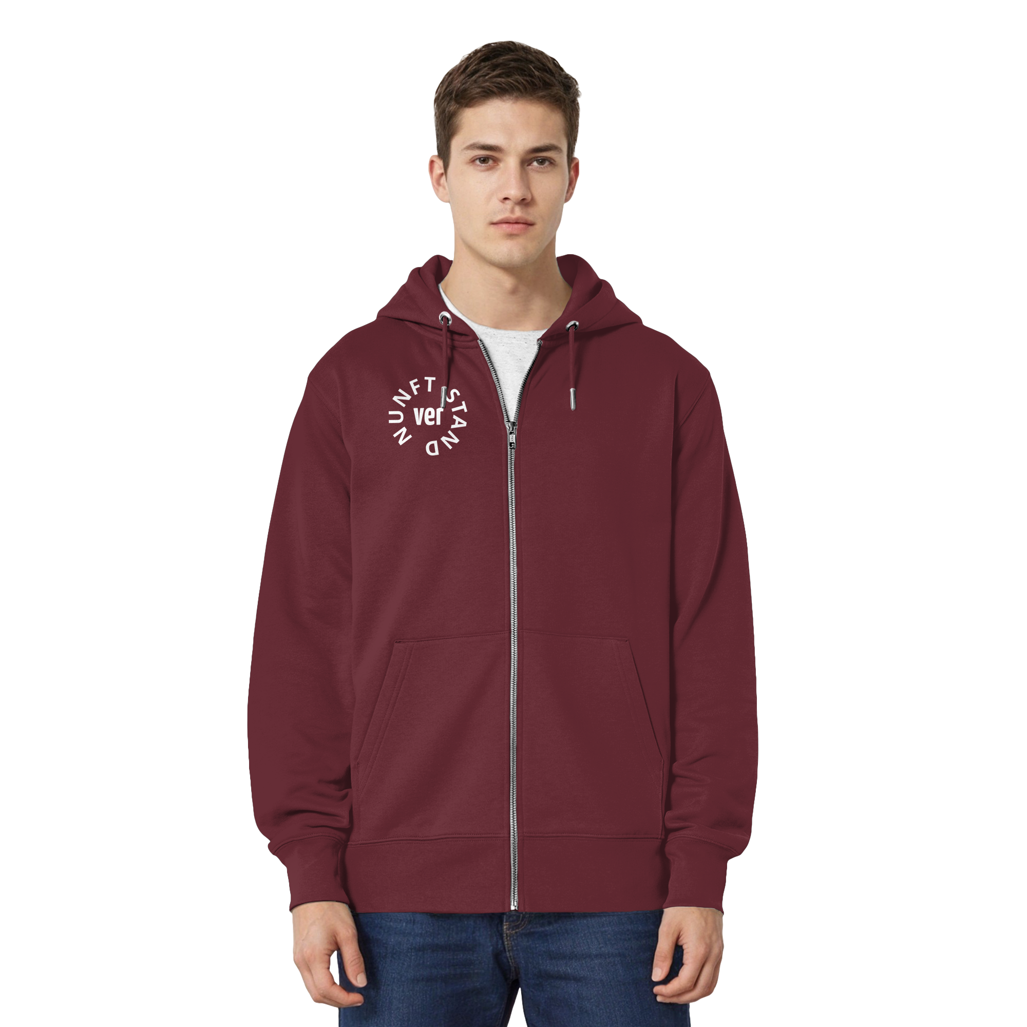 WHITE FRONT (K4) - Organic Relaxed Zipper