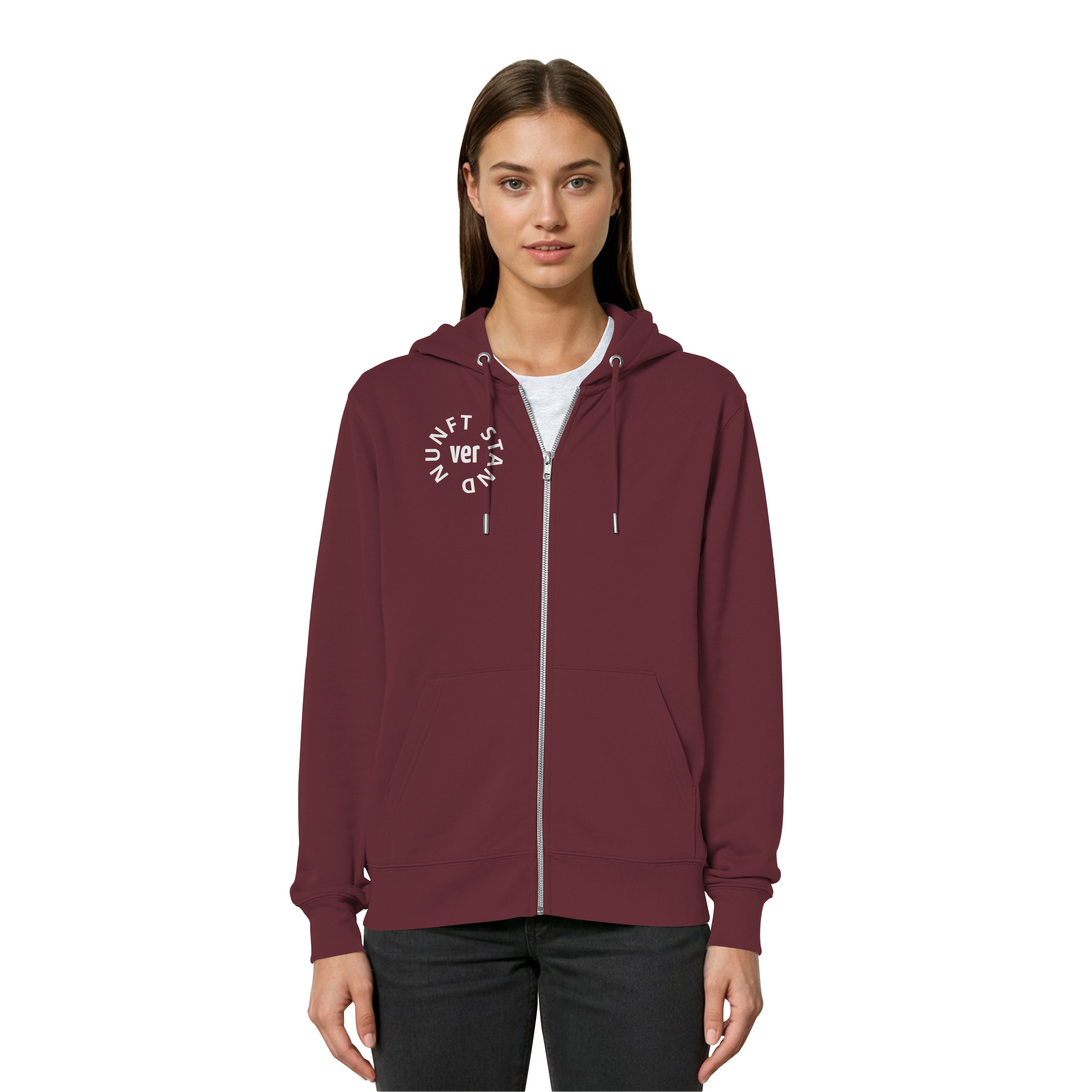 WHITE FRONT (K4) - Organic Relaxed Zipper