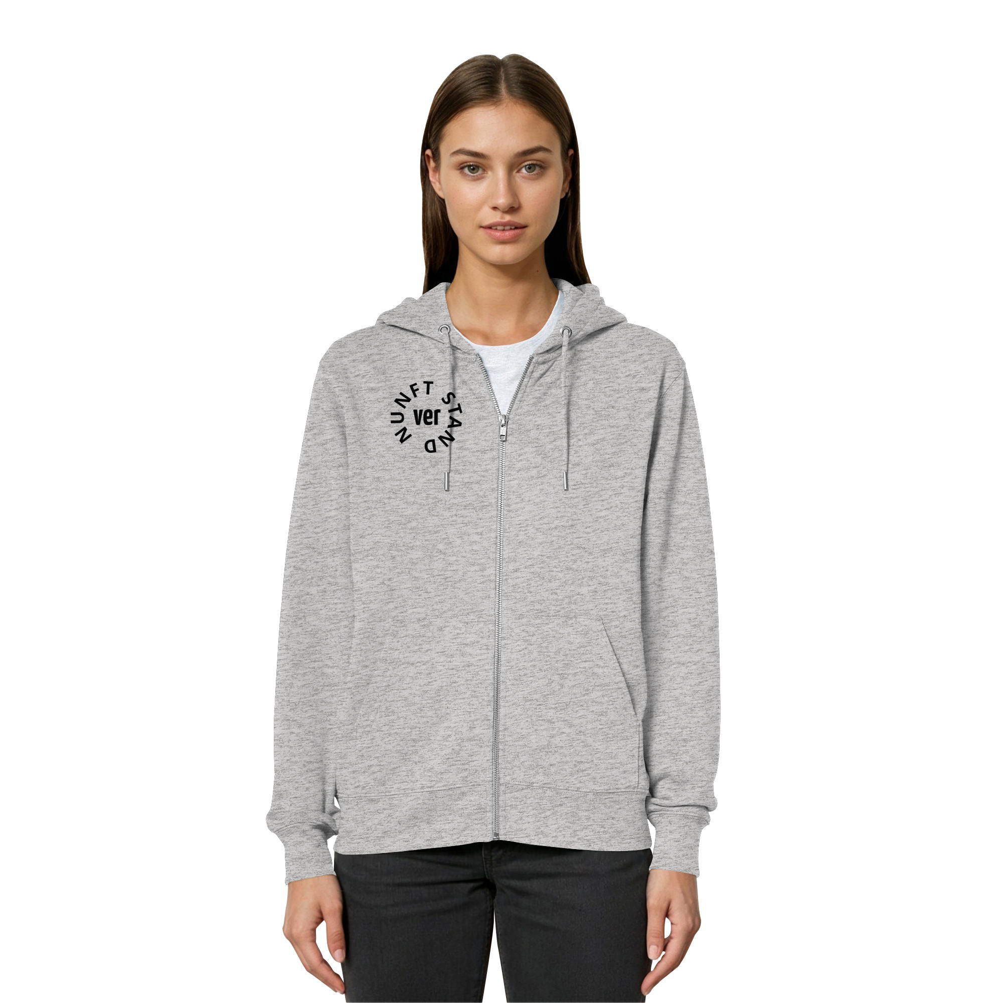 BLACK FRONT (K4) - Organic Relaxed Zipper