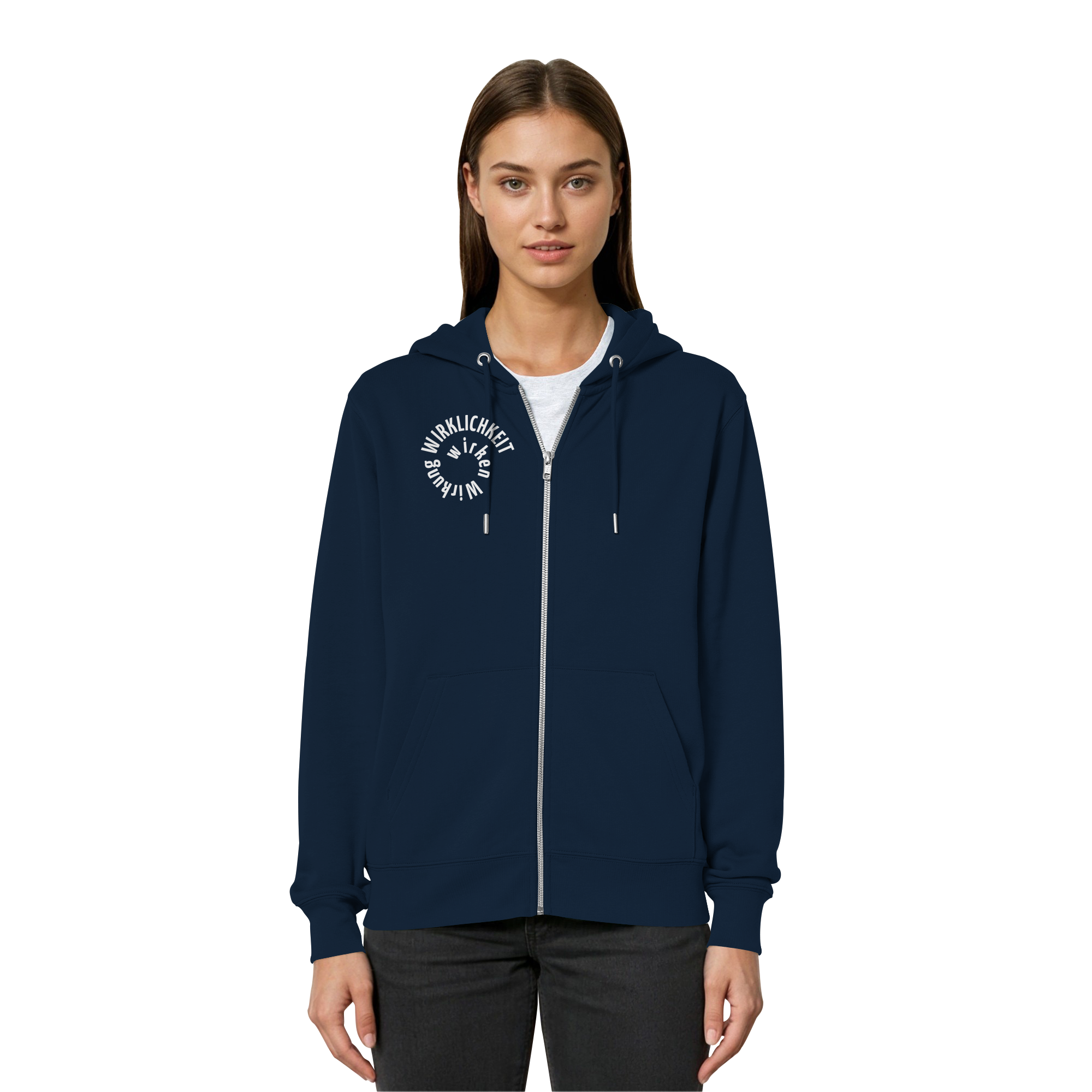 WHITE FRONT - Relaxed Zipper