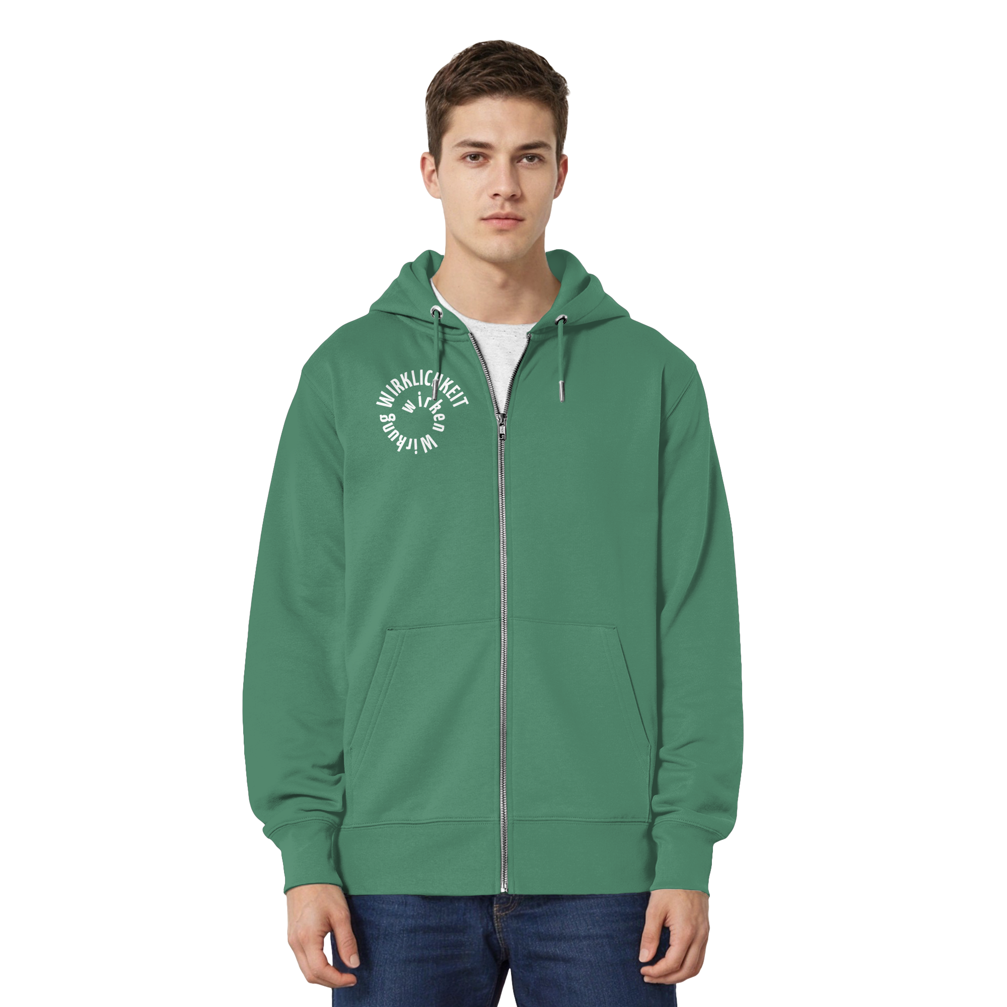 WHITE FRONT - Relaxed Zipper