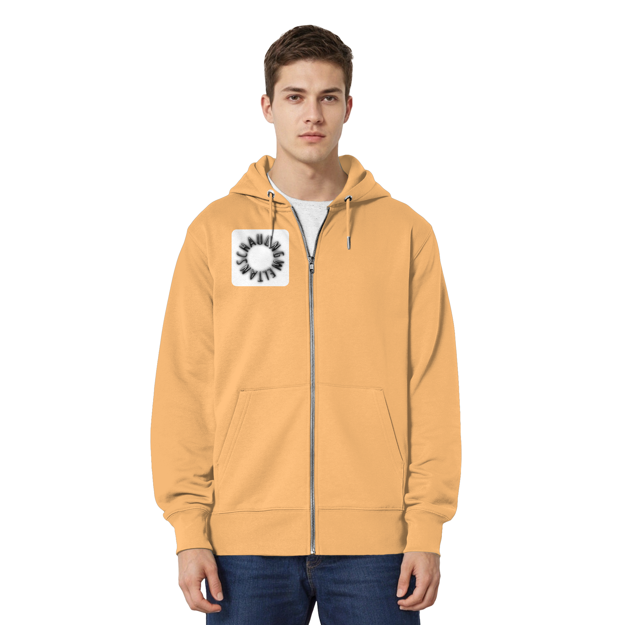 BLACK FRONT (K5) - Organic Relaxed Zipper