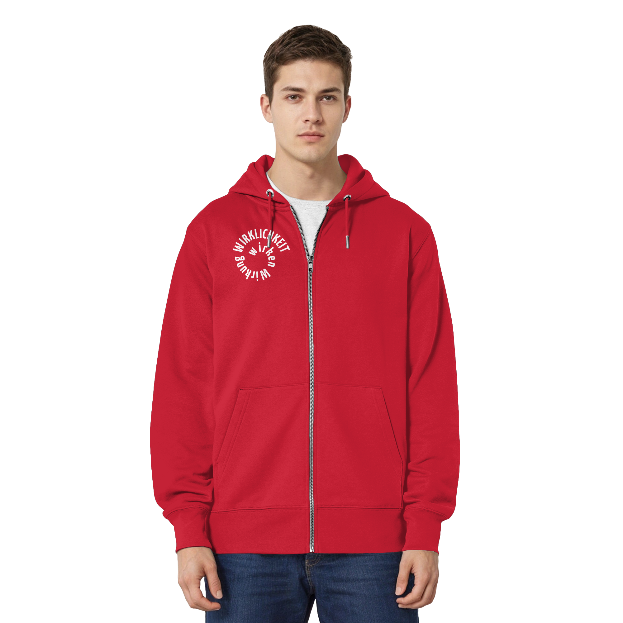 WHITE FRONT - Relaxed Zipper