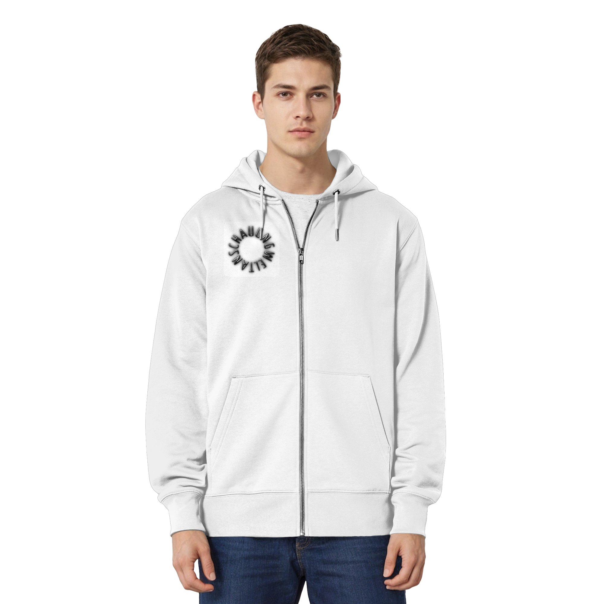 BLACK FRONT (K5) - Organic Relaxed Zipper