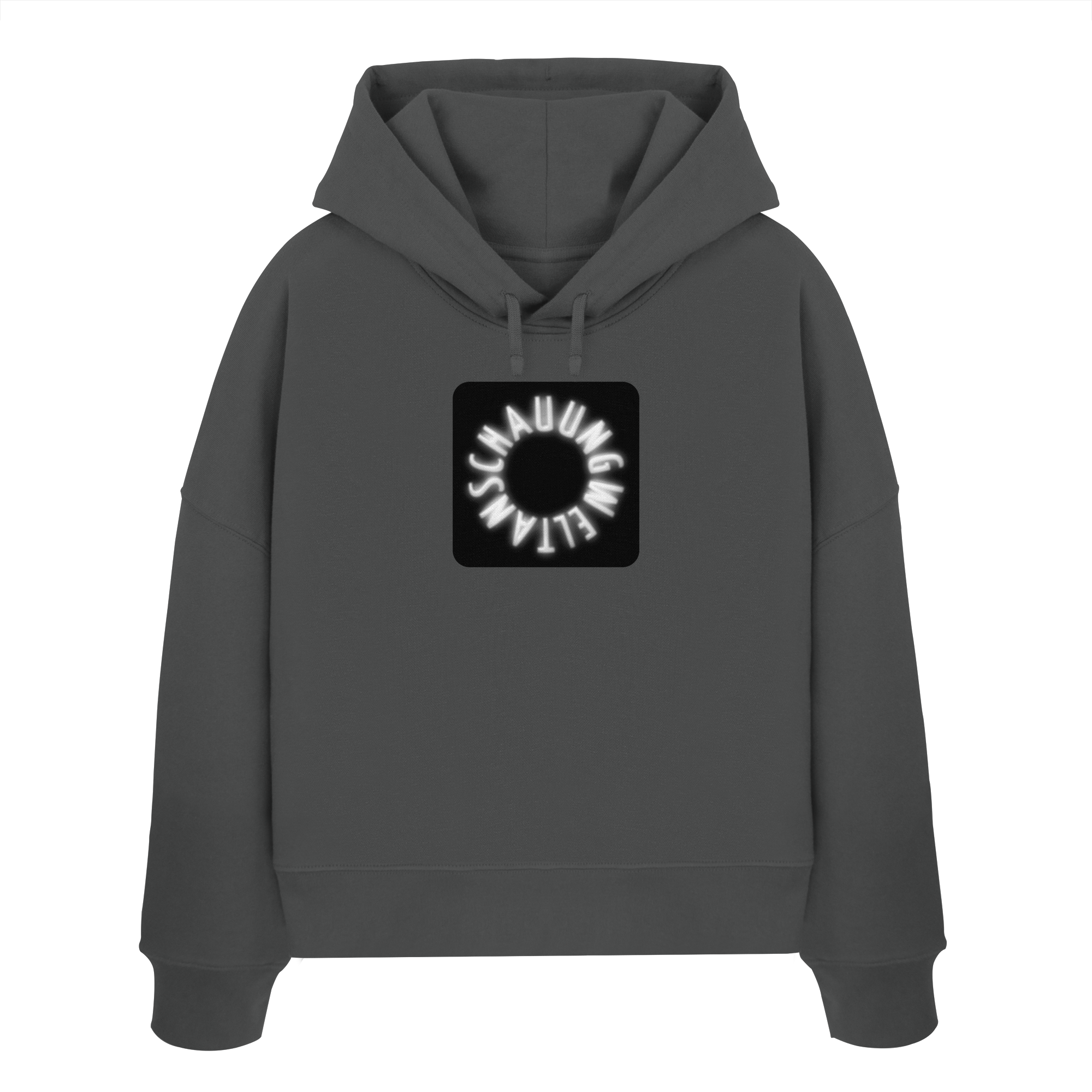 WHITE FRONT (K5) - Womens Organic Boxcut Hoodie