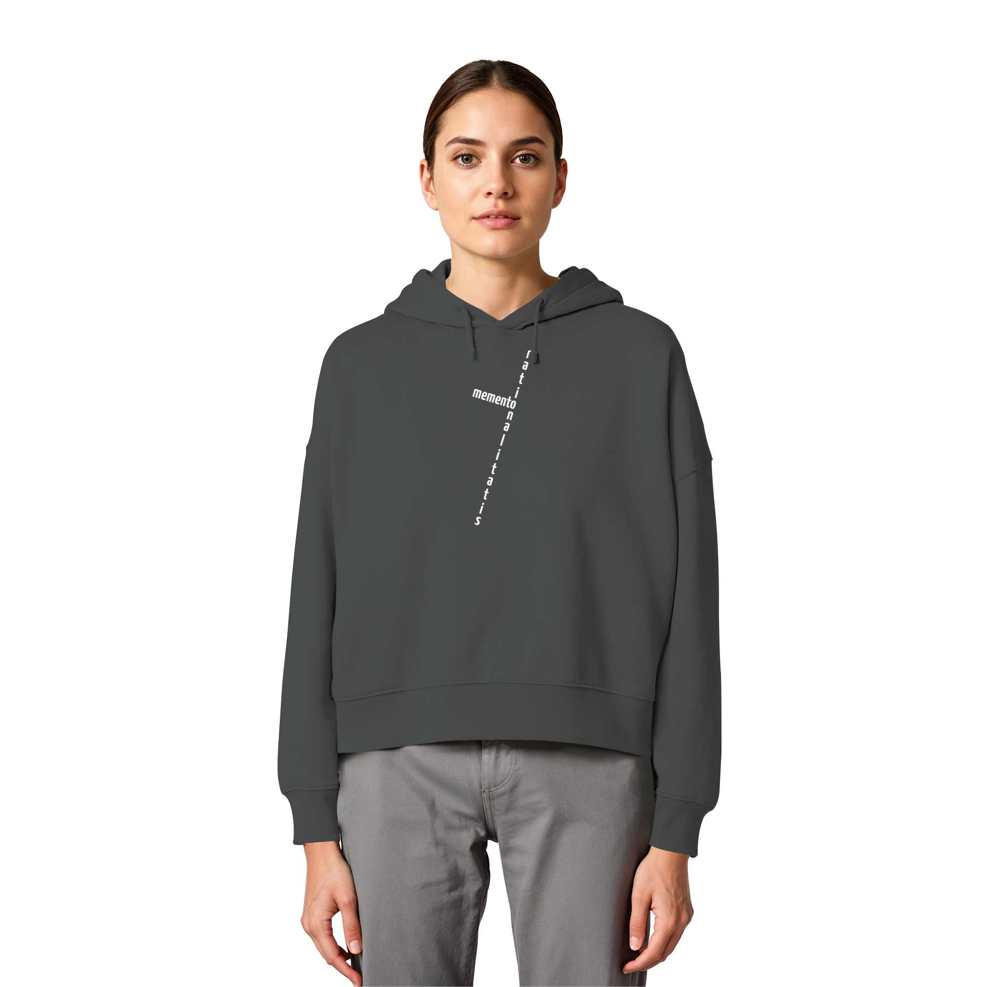 WHITE FRONT (K2) - Womens Organic Boxcut Hoodie